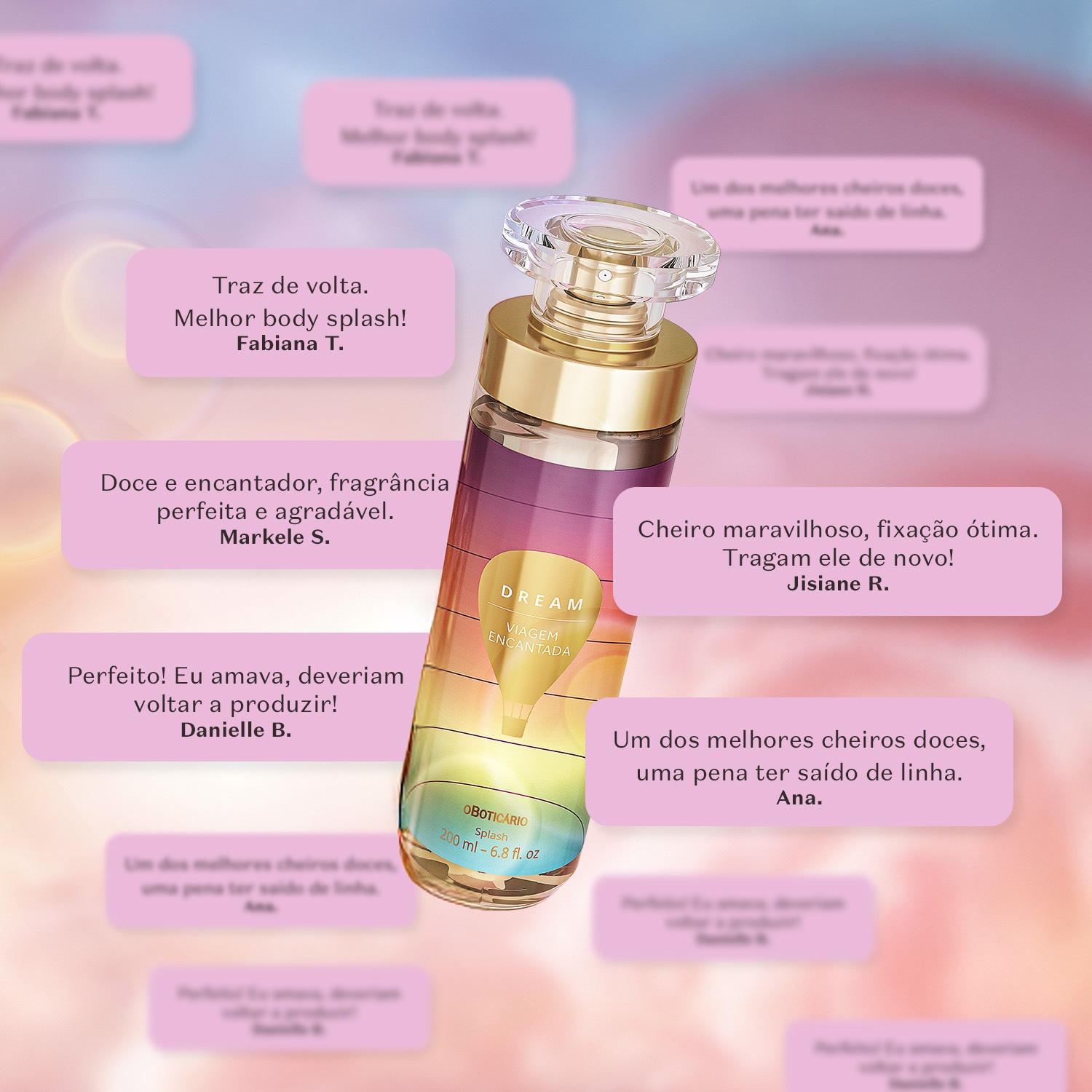 Body Splash Desodorante Colônia Dream Viagem Encantada 200ml