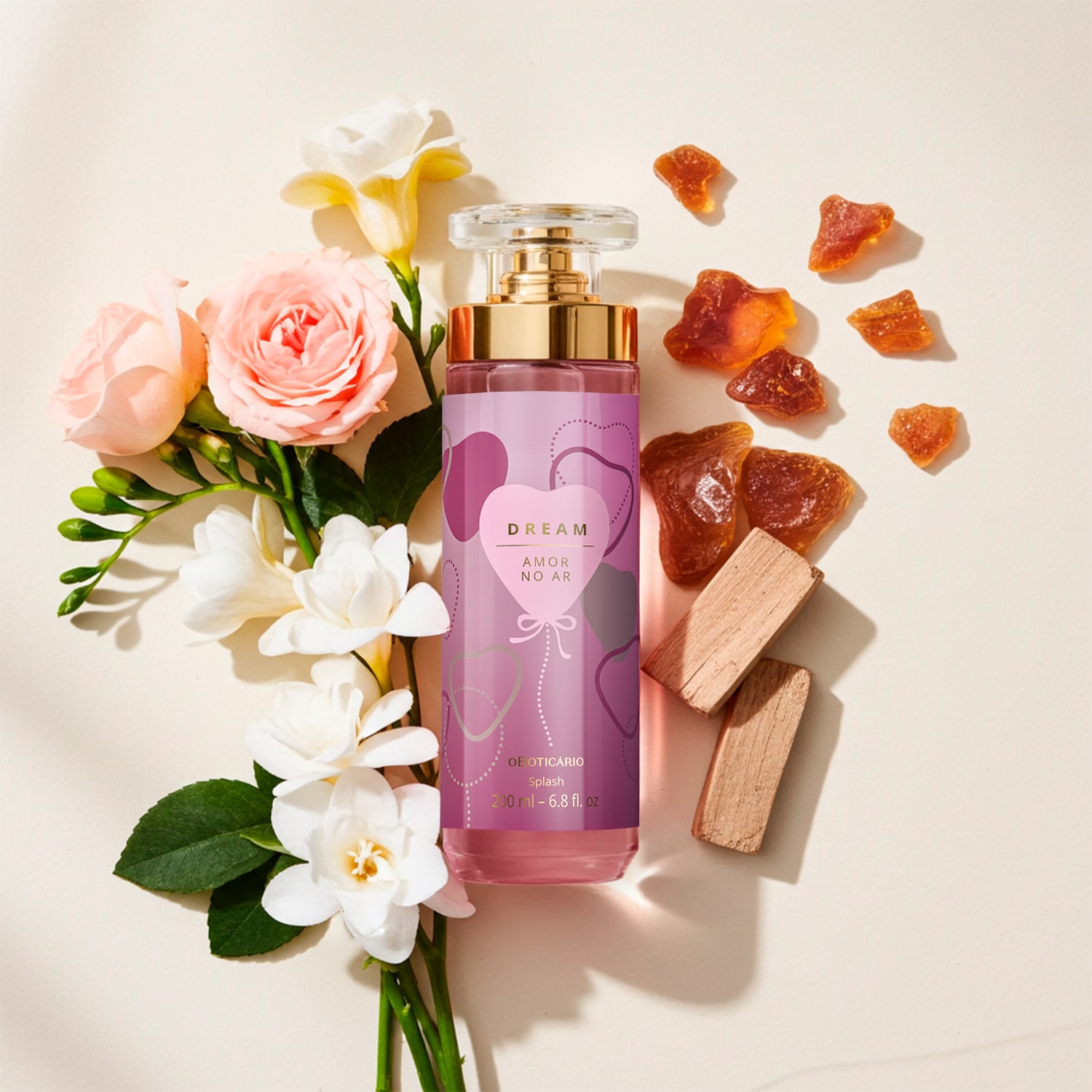 Body Splash Desodorante Colônia Dream Amor No Ar 200ml