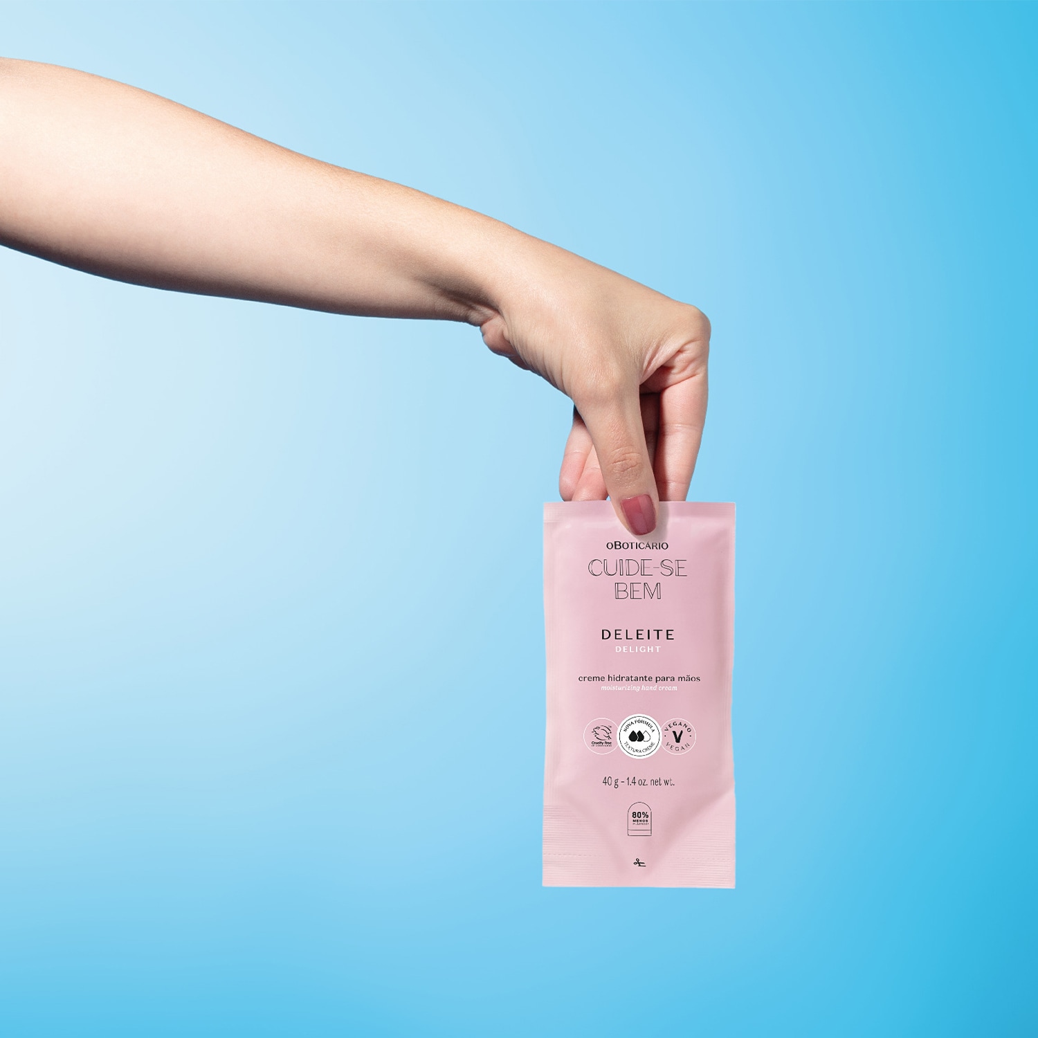 Refil Creme Hidratante para Mãos Cuide-se Bem Deleite 40g