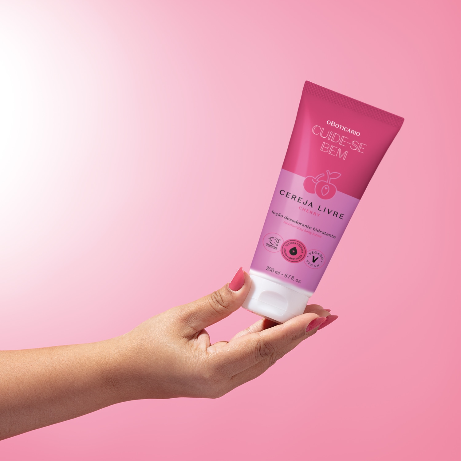 Loção Hidratante Desodorante Corporal Cuide-se Bem Cereja Livre 200ml