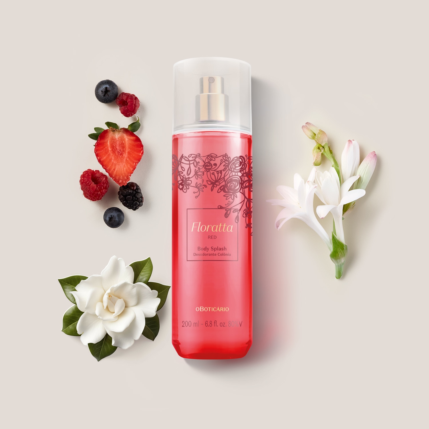 Body Splash Desodorante Colônia Floratta Red 200ml