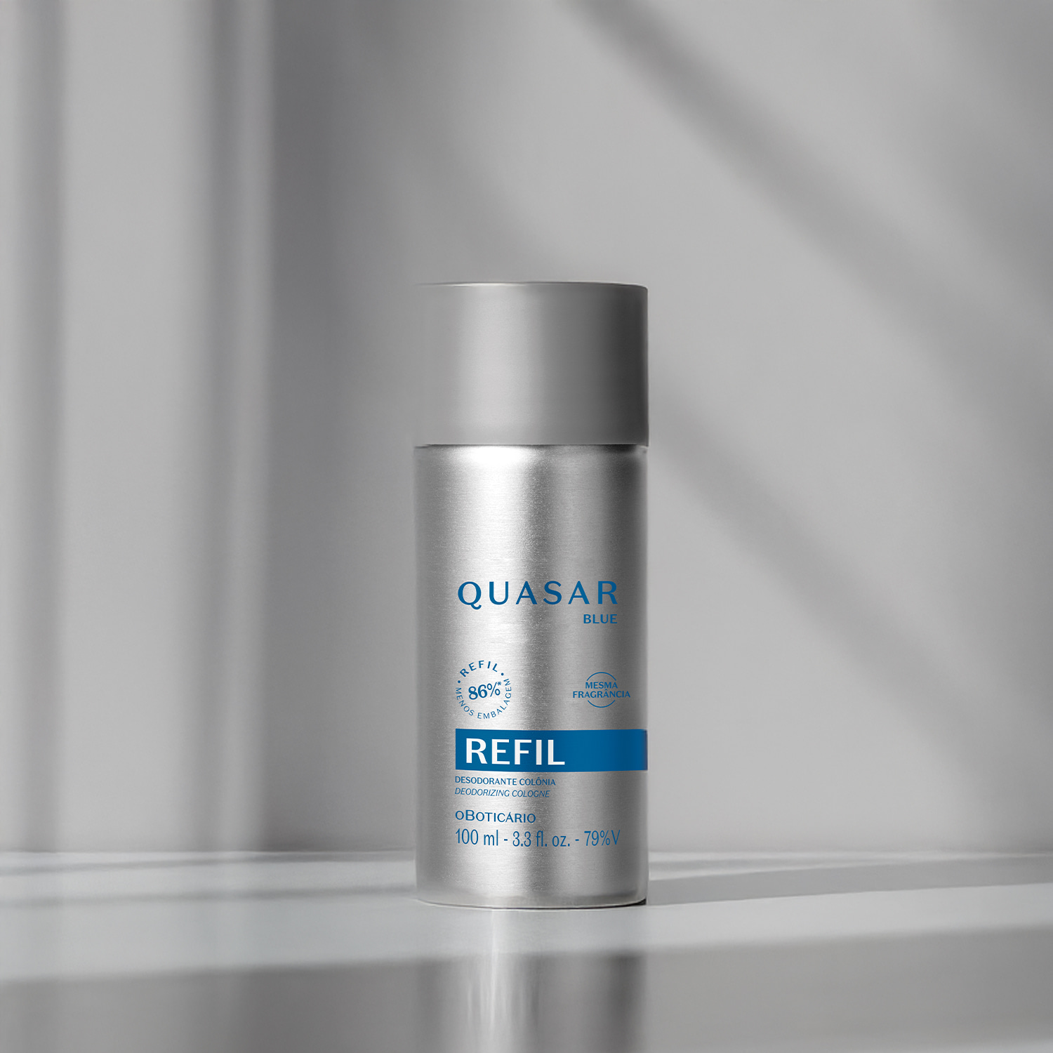 Refil Quasar Blue Desodorante Colônia 100ml