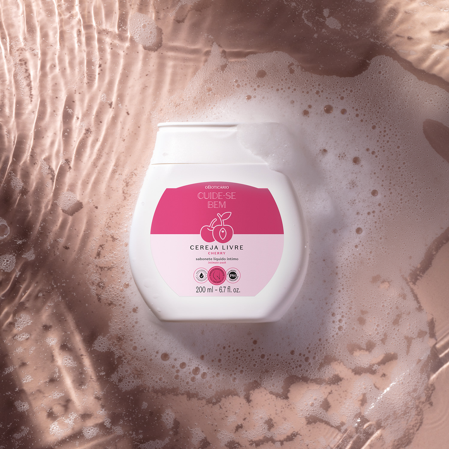 Sabonete Líquido Íntimo Cuide-se Bem Cereja Livre 200ml