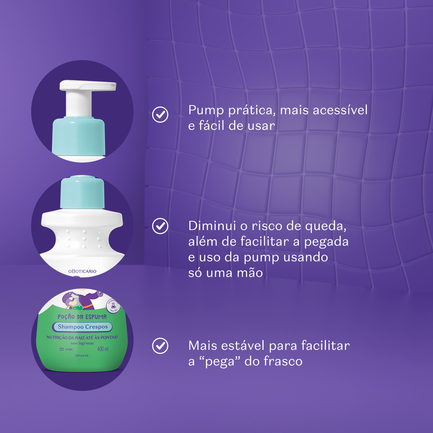 Shampoo Infantil Cabelos Lisos 1A à 2C Dr.Botica Poção da Espuma 400ml