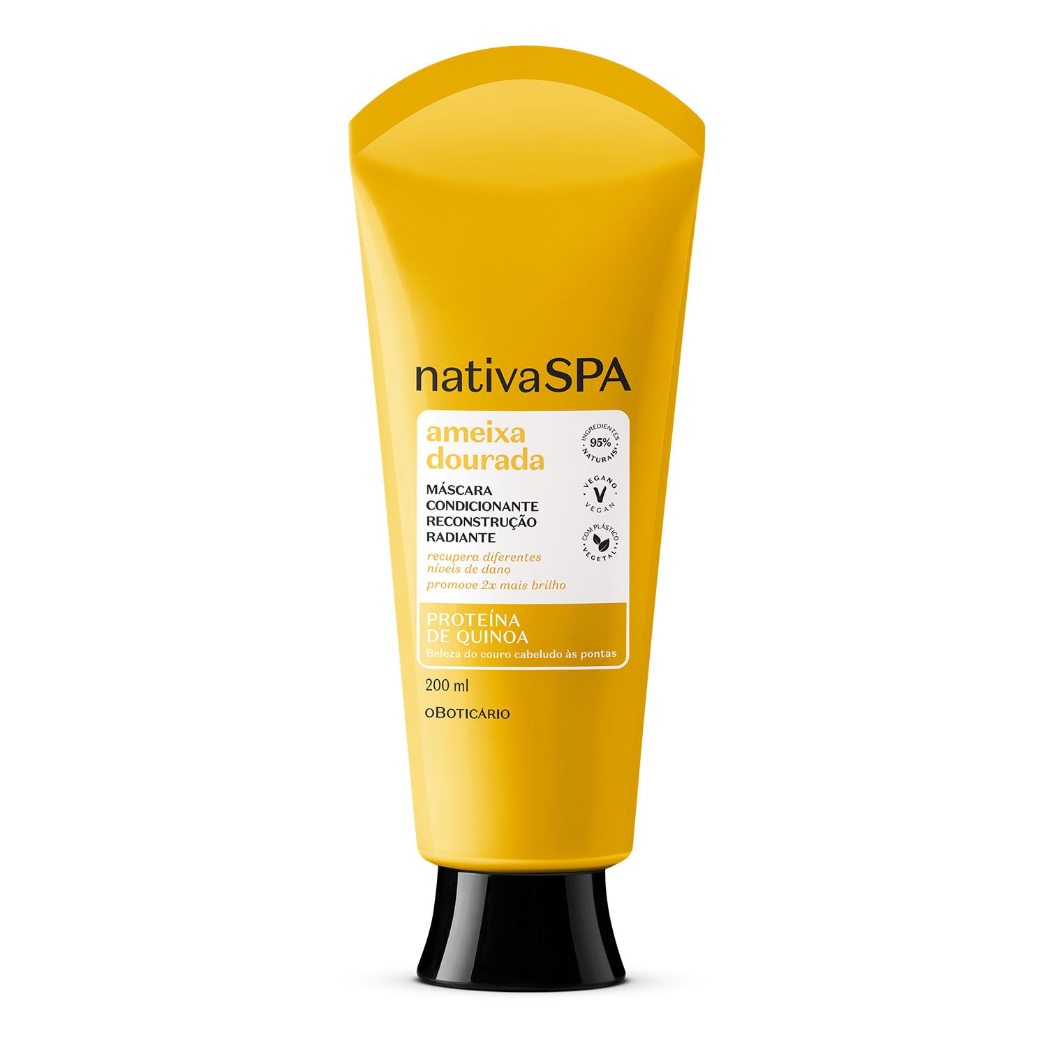 Máscara Condicionante Reconstrução Radiante Nativa Spa Ameixa Dourada 200ml Máscara Condicionante Reconstrução Radiante Nativa Spa Ameixa Dourada 200ml