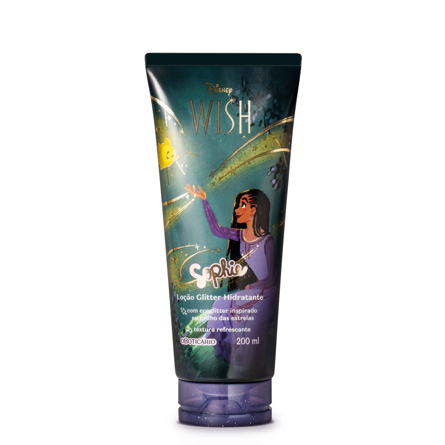 Loção Glitter Hidratante Corporal Sophie Disney Wish 200ml Loção Glitter Hidratante Corporal Sophie Disney Wish 200ml