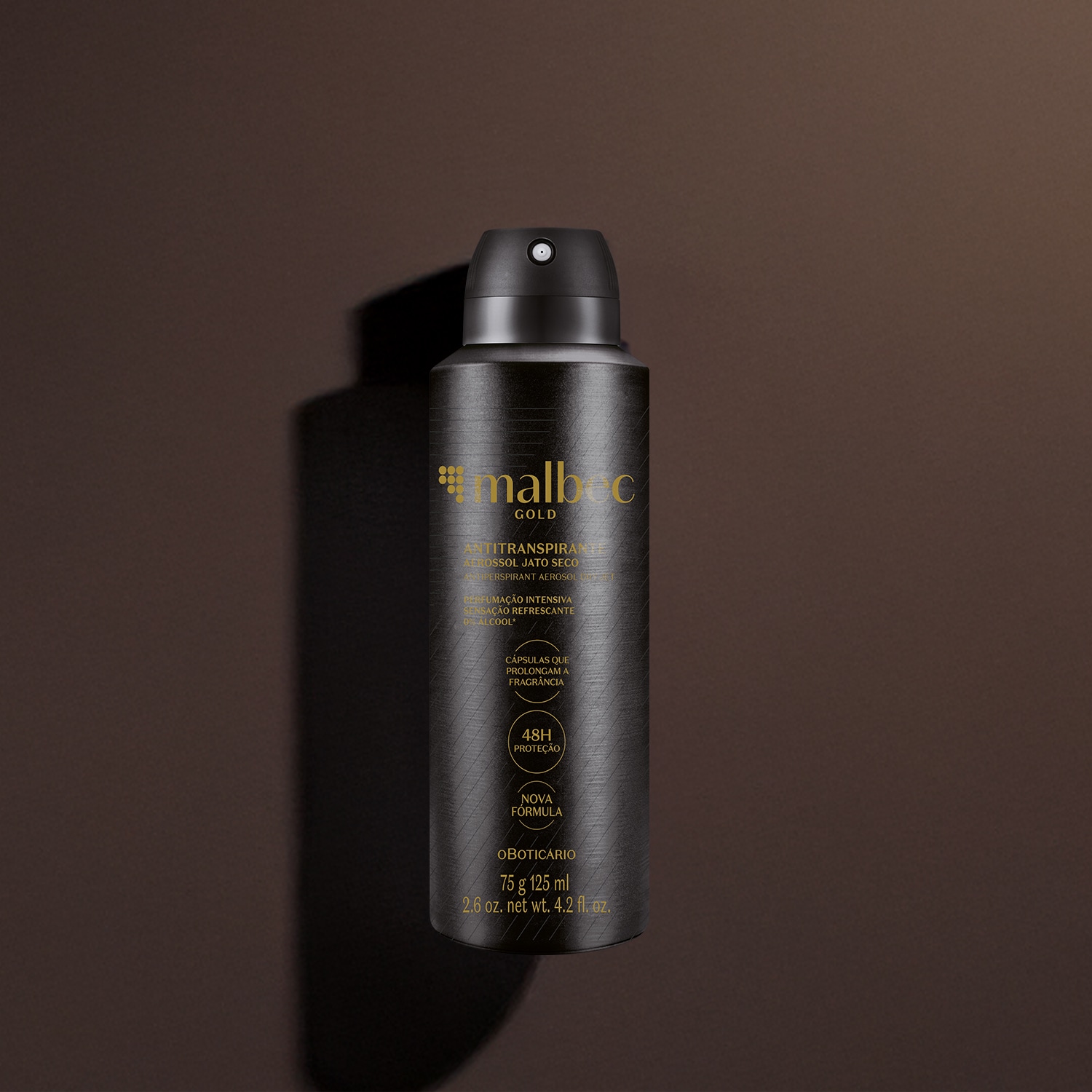 Desodorante Antitranspirante Aerossol Malbec Gold 75g/125ml