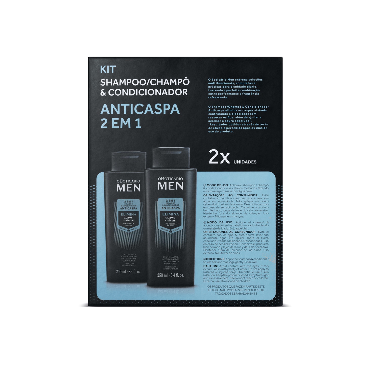 Kit Shampoo E Condicionador 2 em 1 Men (2 itens)
