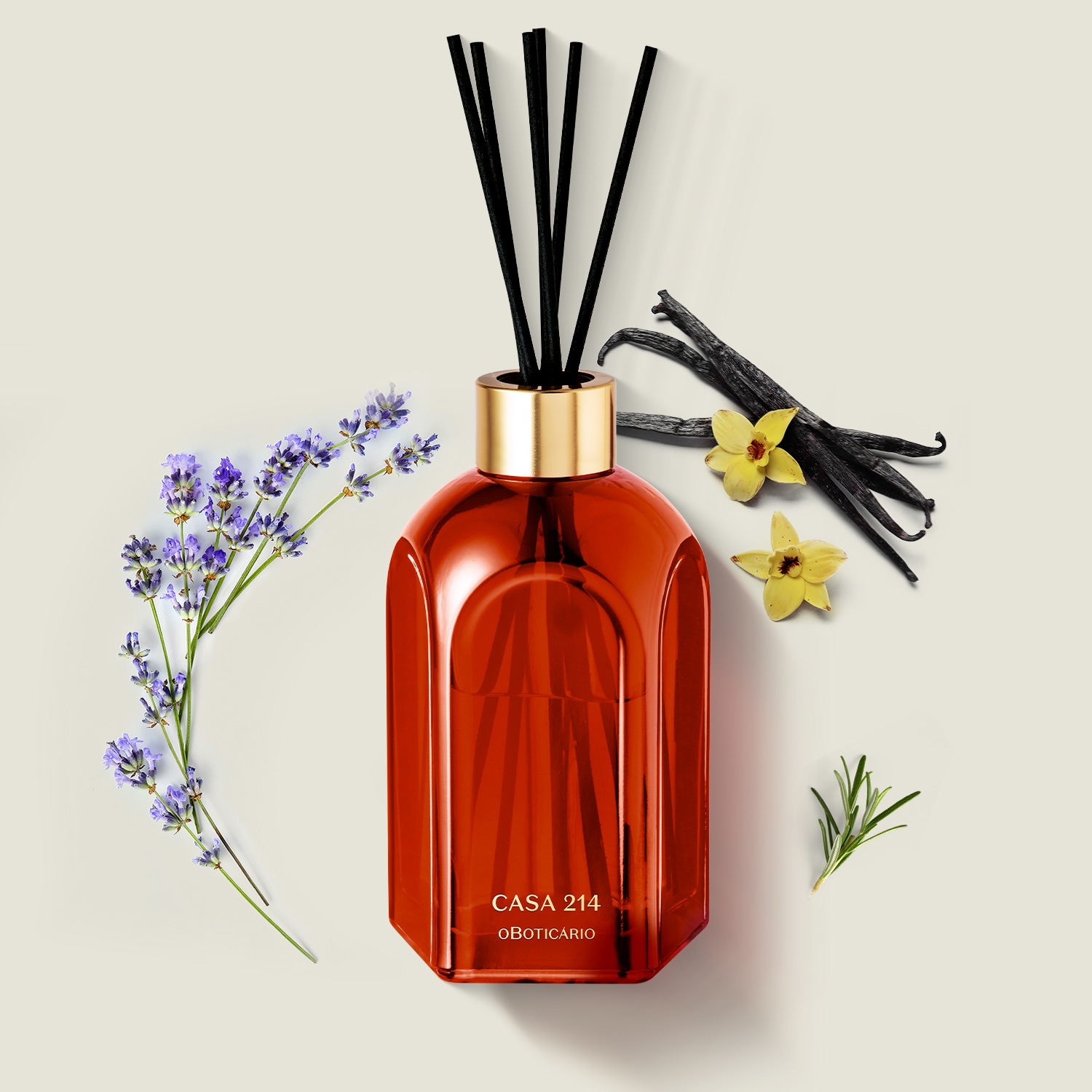 Difusor de Ambiente com Varetas Casa 214 Vanilla Sublime 250ml