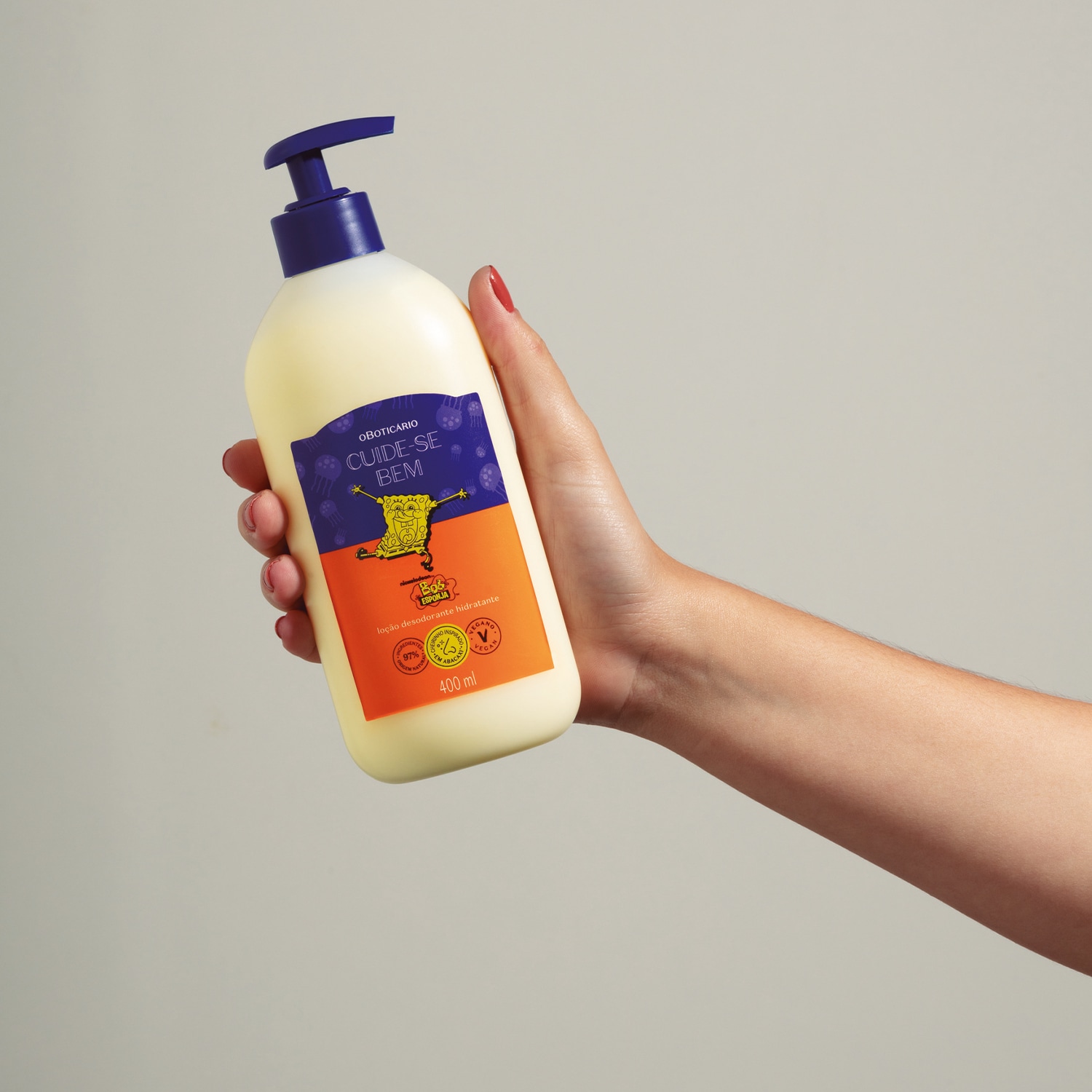 Loção Desodorante Hidratante Cuide-se Bem Bob Esponja 400ml