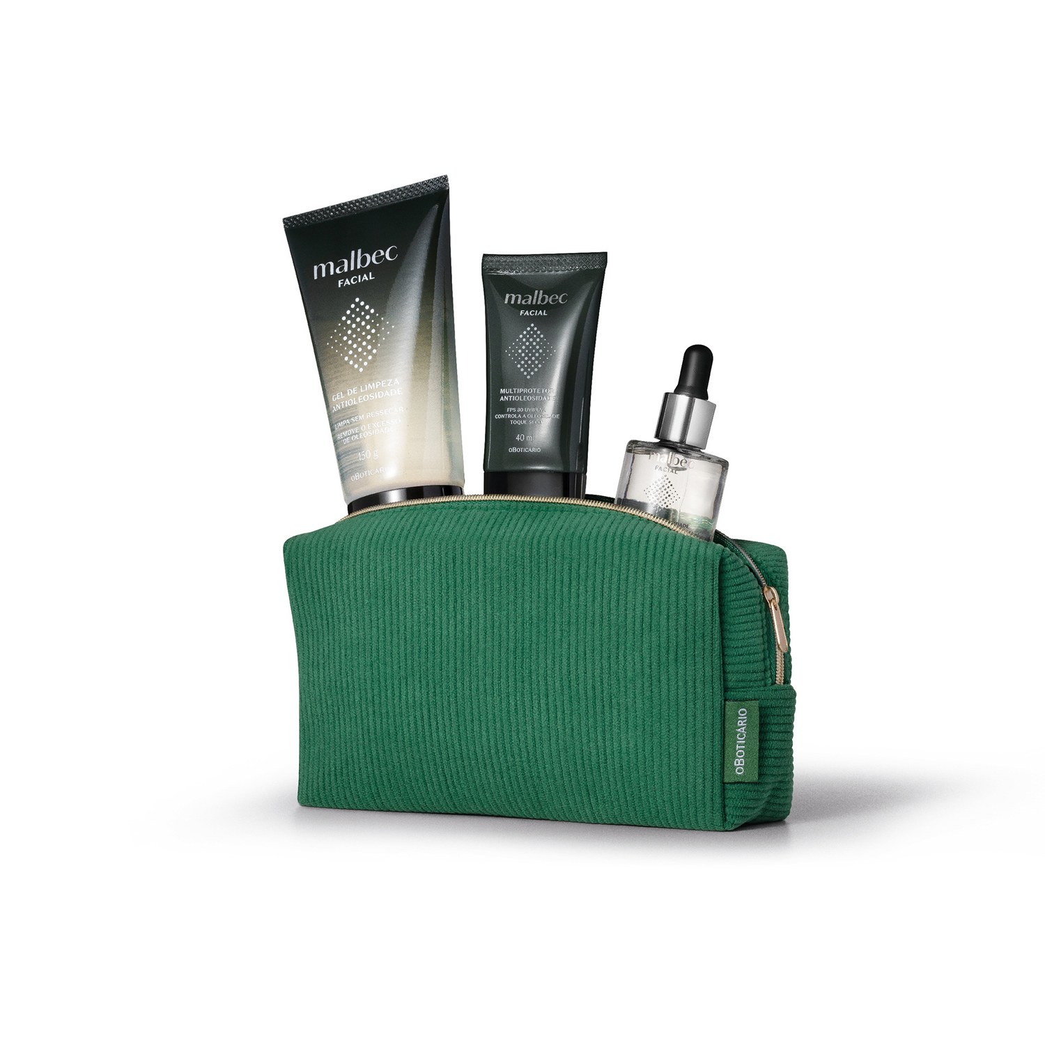 Nécessaire Verde e Dourado O Boticário