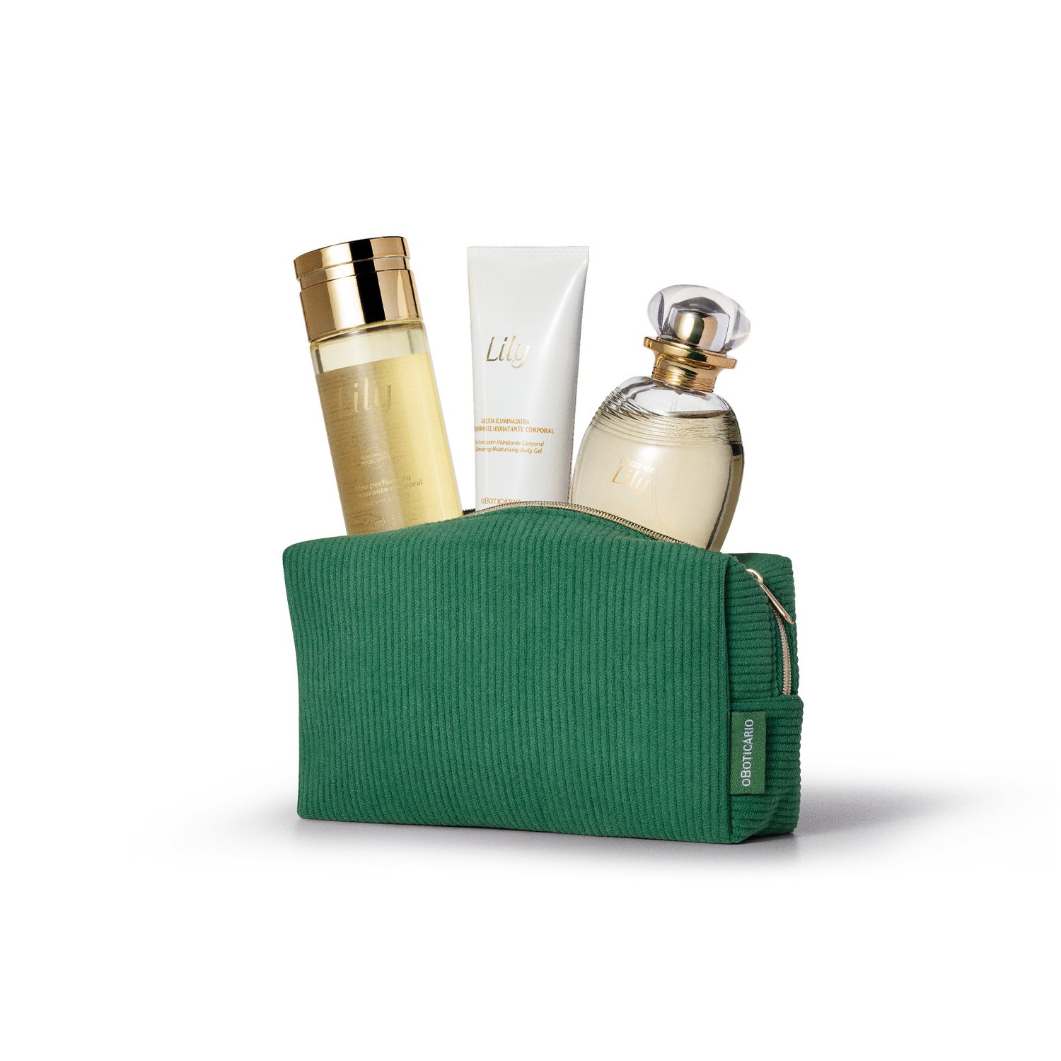 Nécessaire Verde e Dourado O Boticário