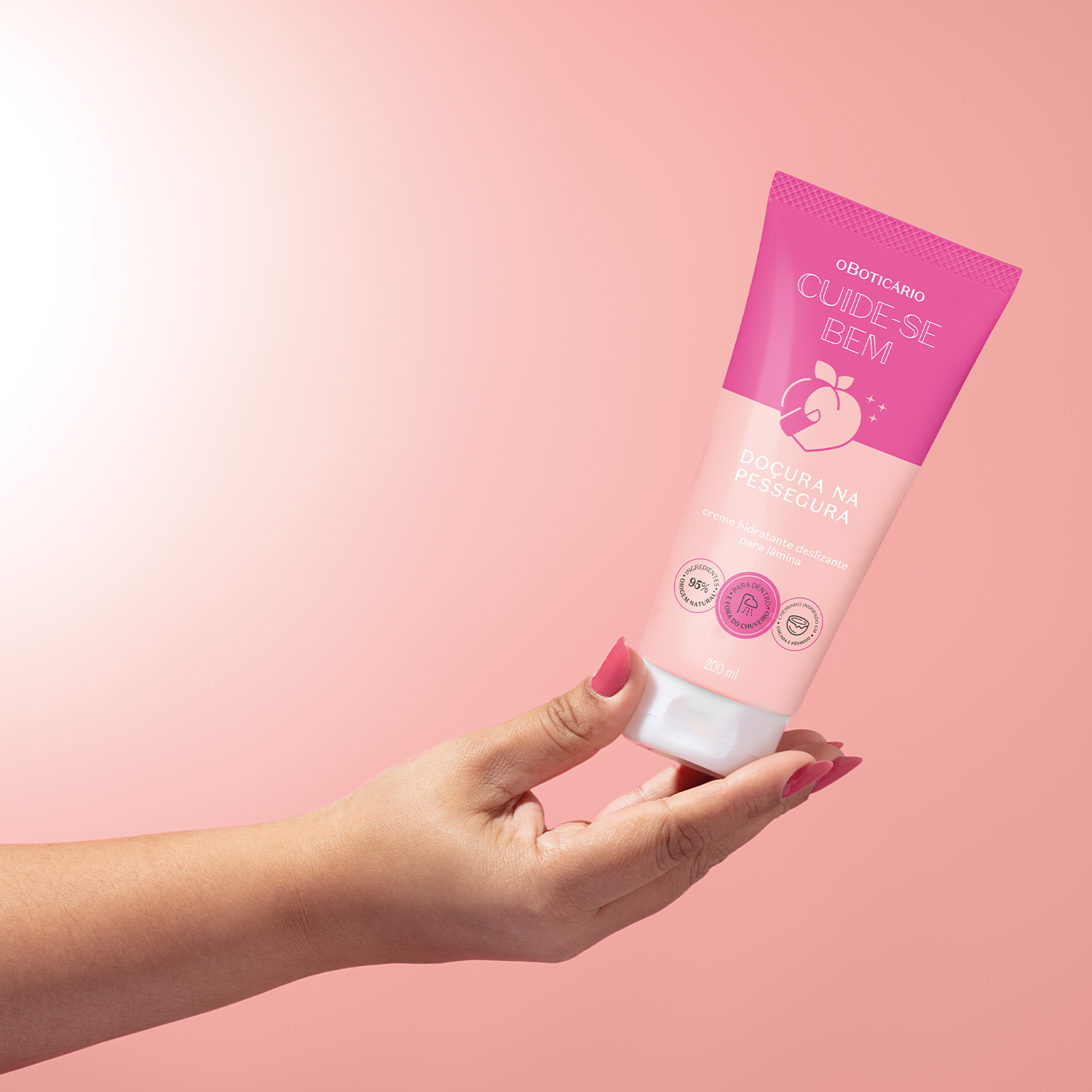 Creme Hidratante Deslizante Para Lâmina Cuide-se Bem Doçura na Pessegura 200ml