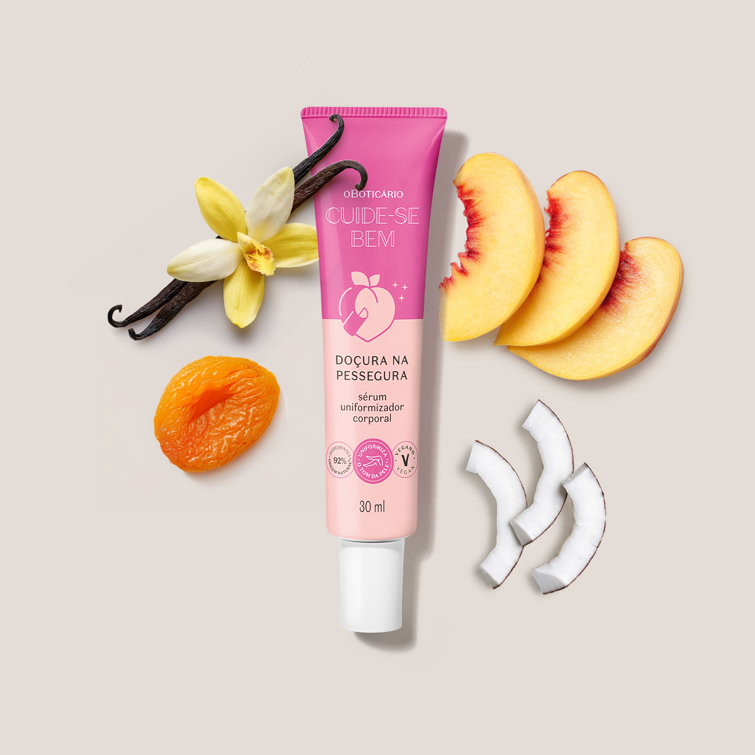 Sérum Uniformizador Corporal Cuide-se Bem Doçura na Pessegura 30ml