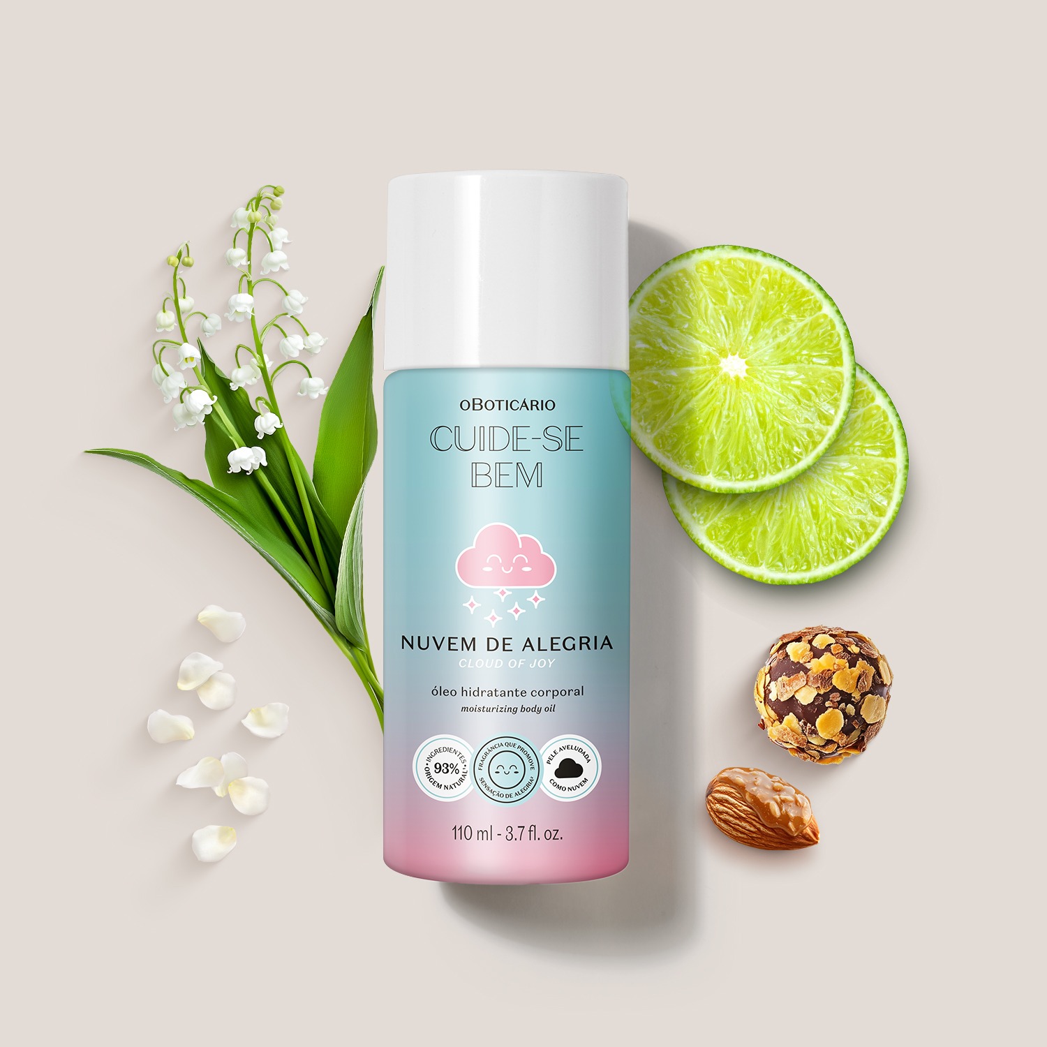 Óleo Hidratante Corporal Cuide-se Bem Nuvem de Alegria 110ml