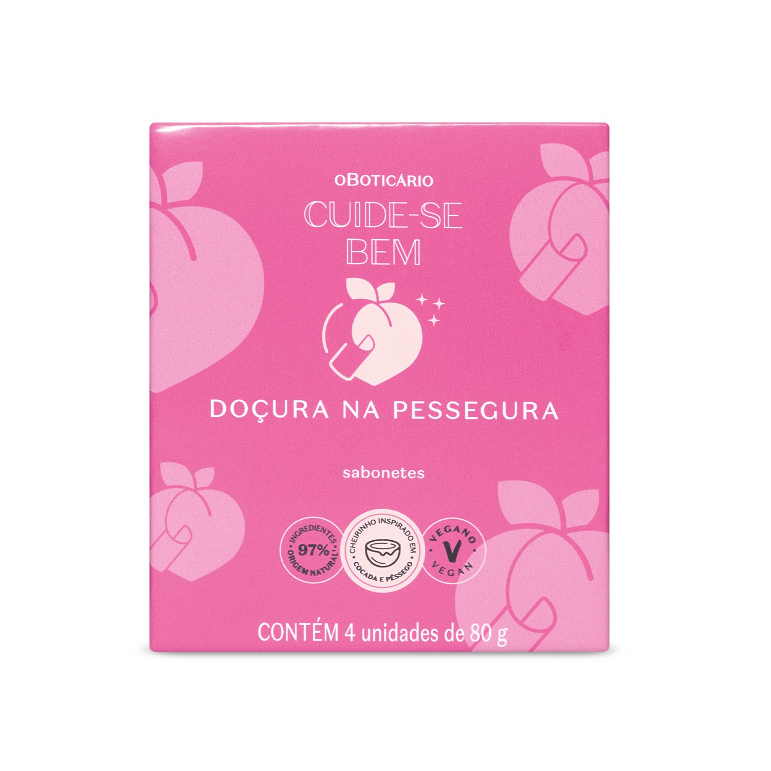 Sabonetes Em Barra Cuide - se Bem Doçura na Pessegura 4x80g Sabonetes Em Barra Cuide - se Bem Doçura na Pessegura 4x80g