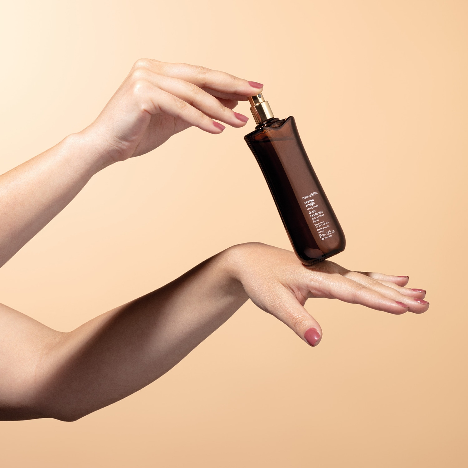 Óleo Multifuncional Glorioso Corpo e Cabelos Nativa SPA Cereja Rouge 85ml