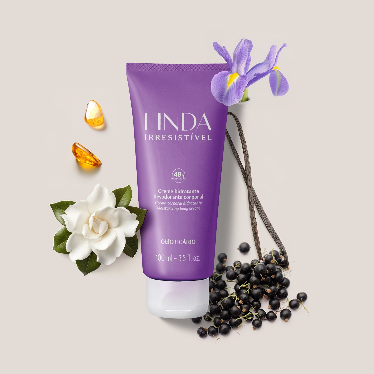Creme Desodorante Hidratante Corporal Linda Irresistível 100ml