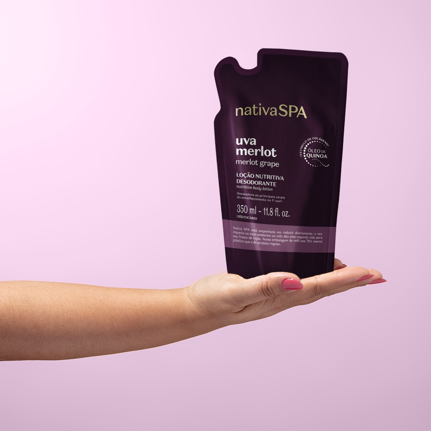 Refil Loção Nutritiva Desodorante Nativa Spa Uva Merlot 350ml