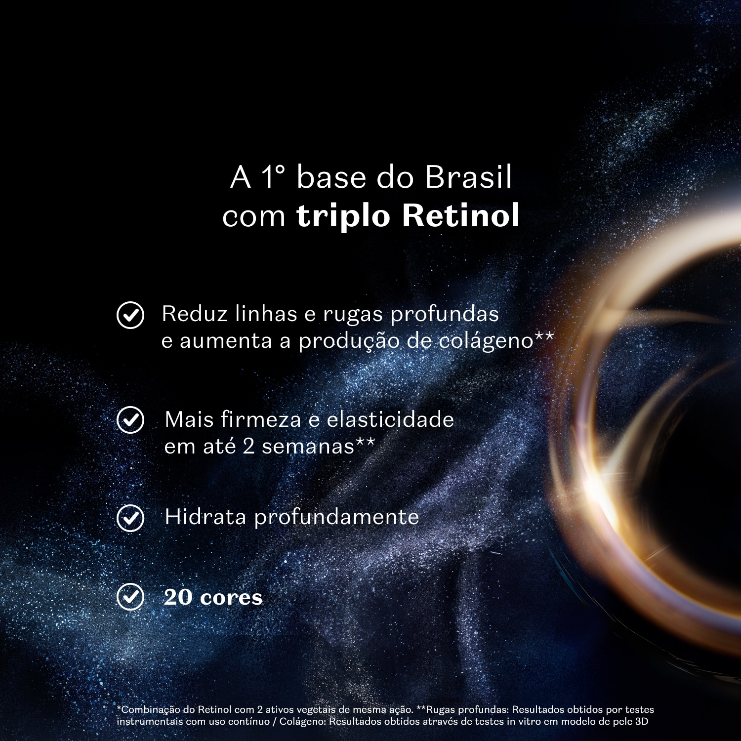 Make B. Retinol³ H+ o Boticário Cor 290N FPS80 - Base Líquida 26g