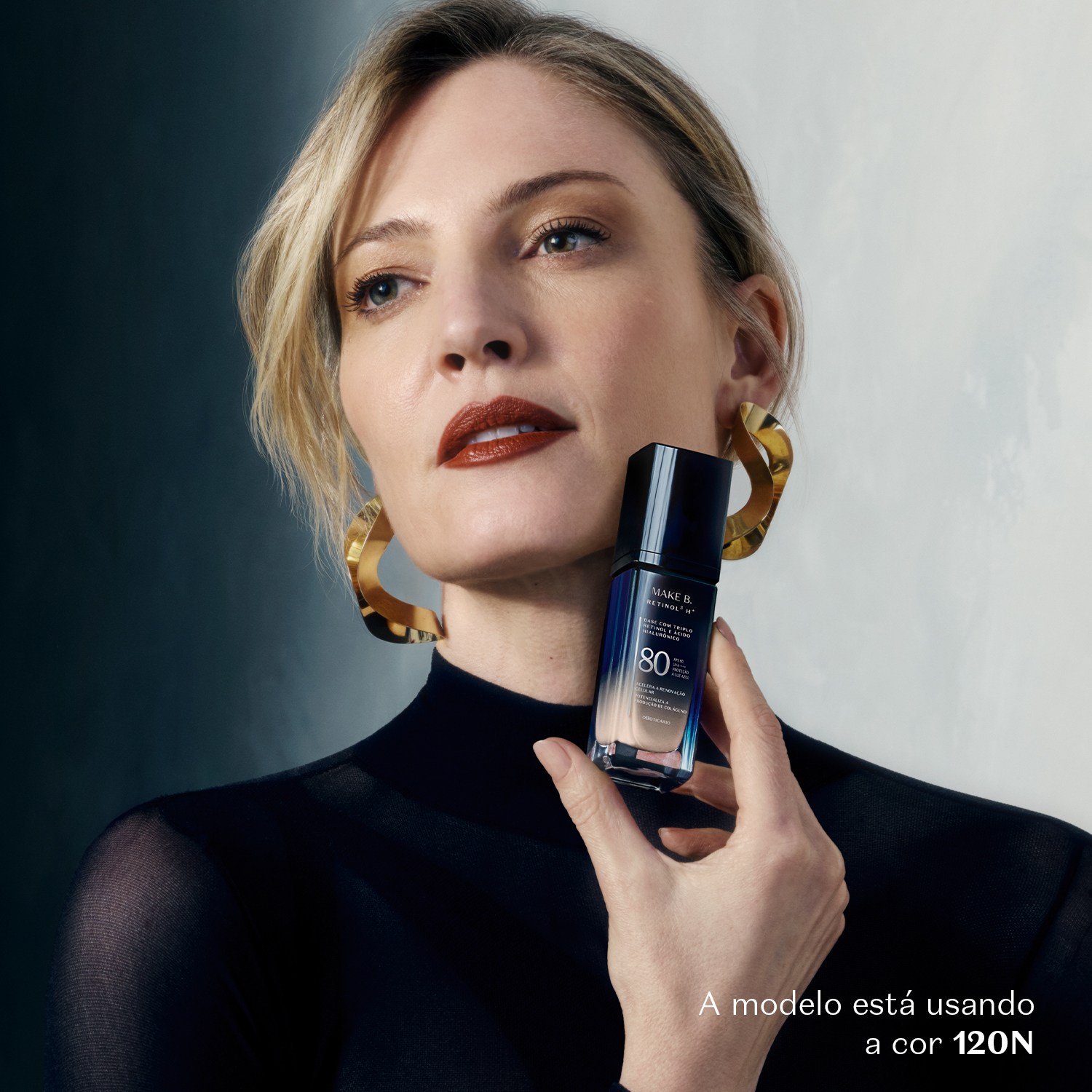 Base Líquida FPS80 Make B. Retinol³ H+ Cor 340Q 26g