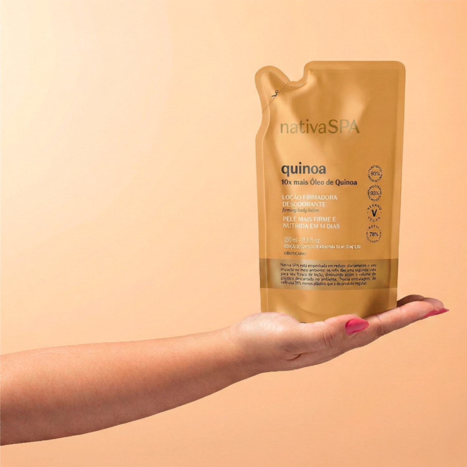 Refil Loção Firmadora Desodorante Corporal Nativa SPA Quinoa 350ml