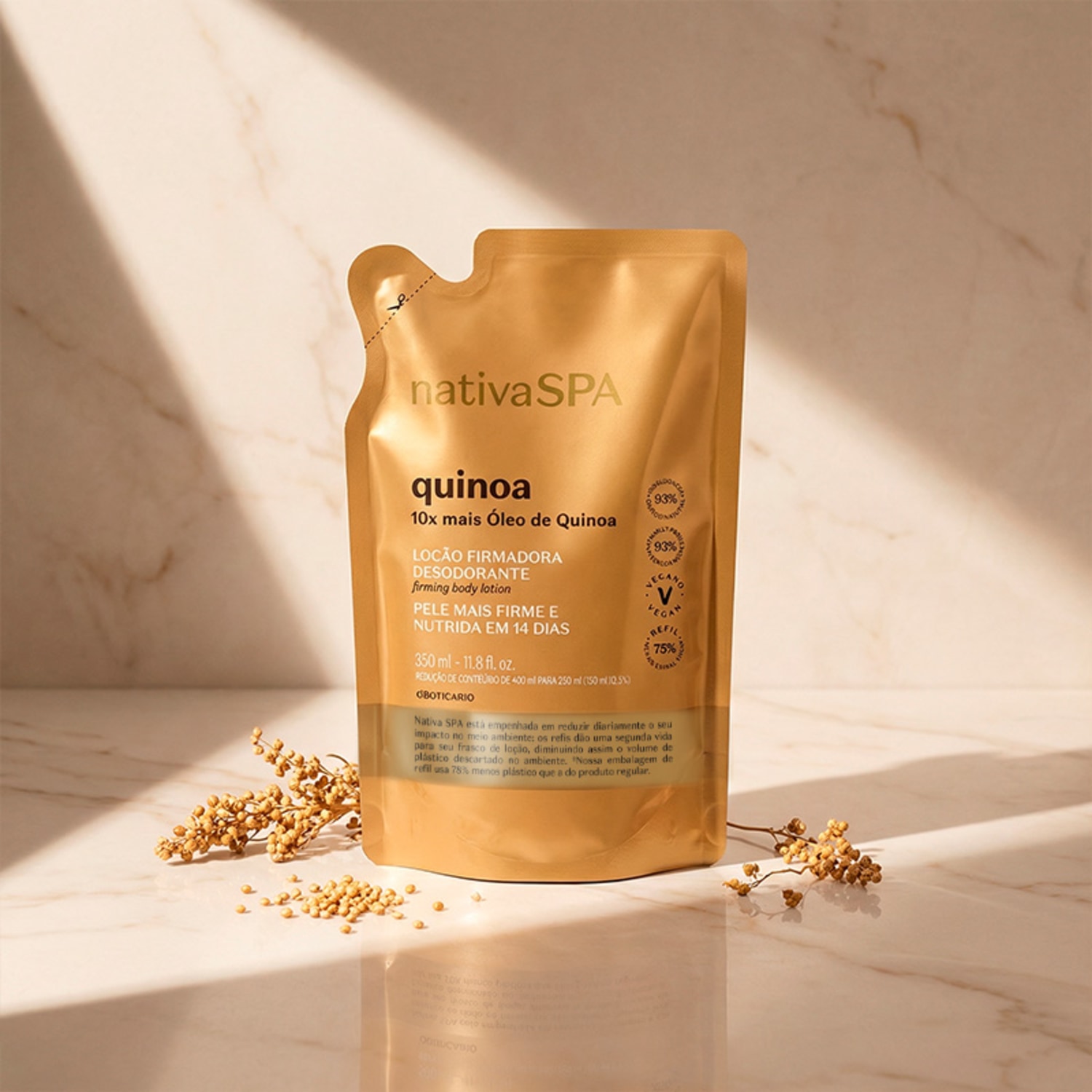 Refil Loção Firmadora Desodorante Corporal Nativa SPA Quinoa 350ml