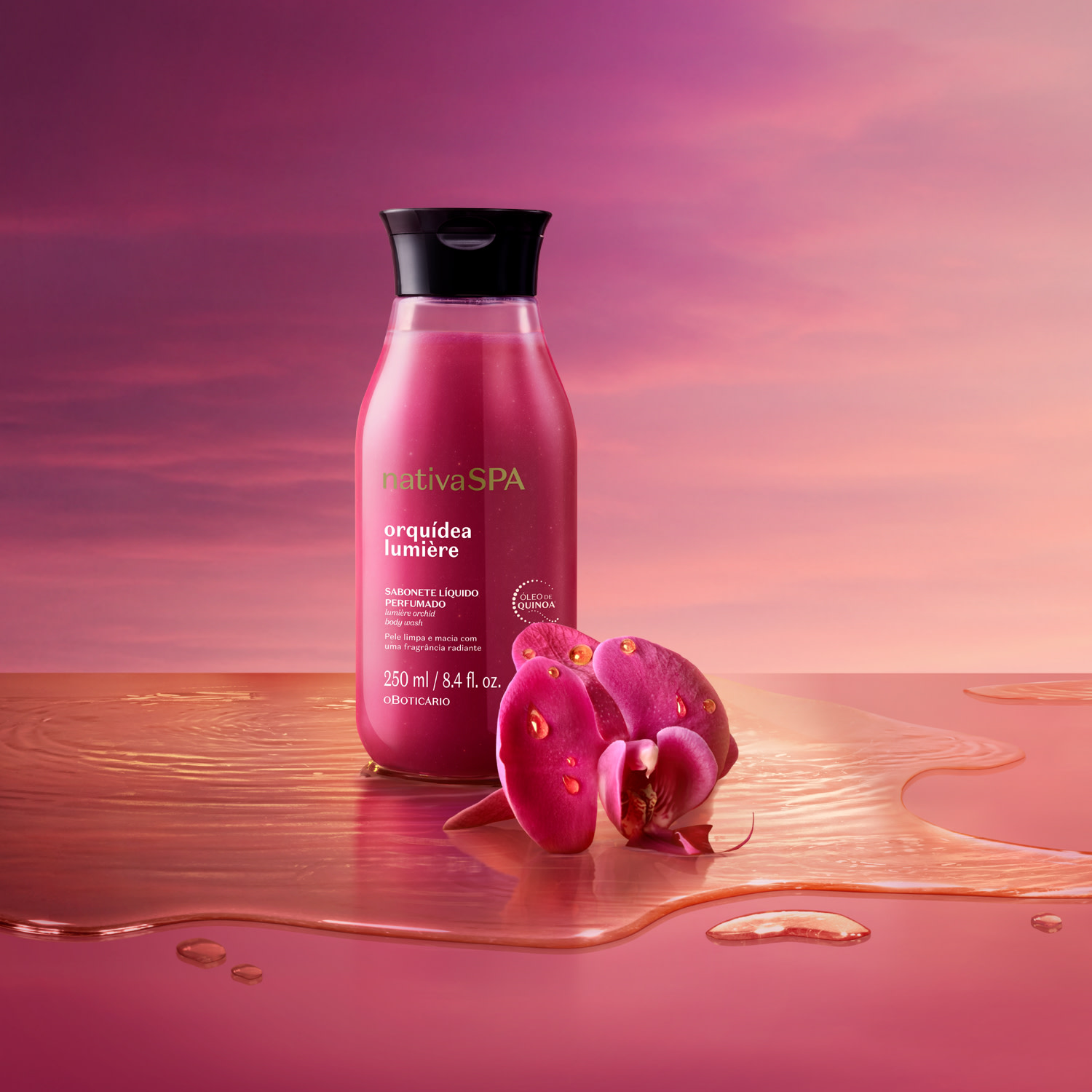 Sabonete Líquido Perfumado Nativa SPA Orquídea Lumière 250ml