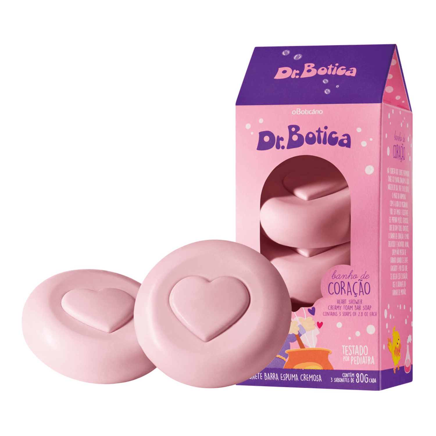 Sabonete Barra Trio Dr.Botica Banho do Coração 80g cada Sabonete Barra Trio Dr.Botica Banho do Coração 80g cada