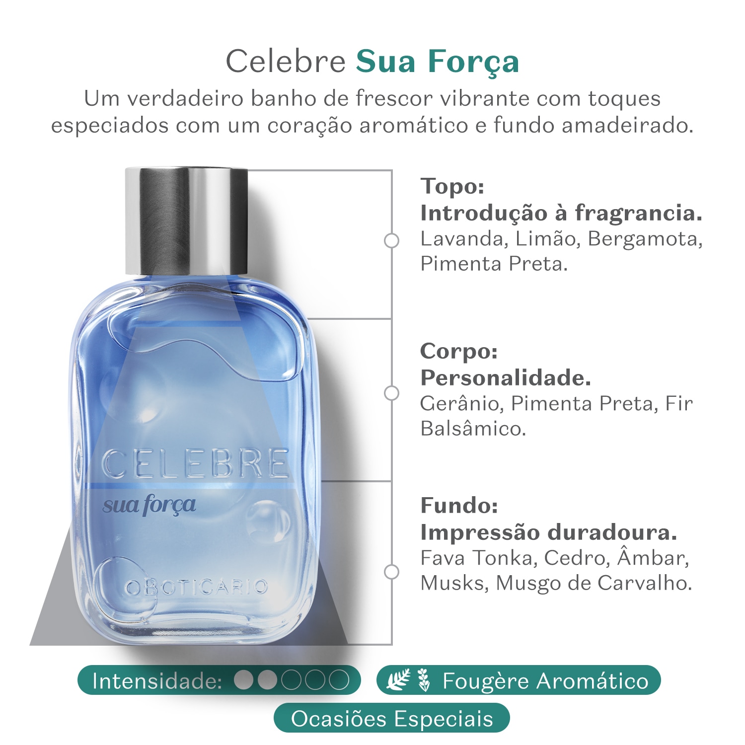 Celebre Sua Força Desodorante Colônia Masculino 100ml