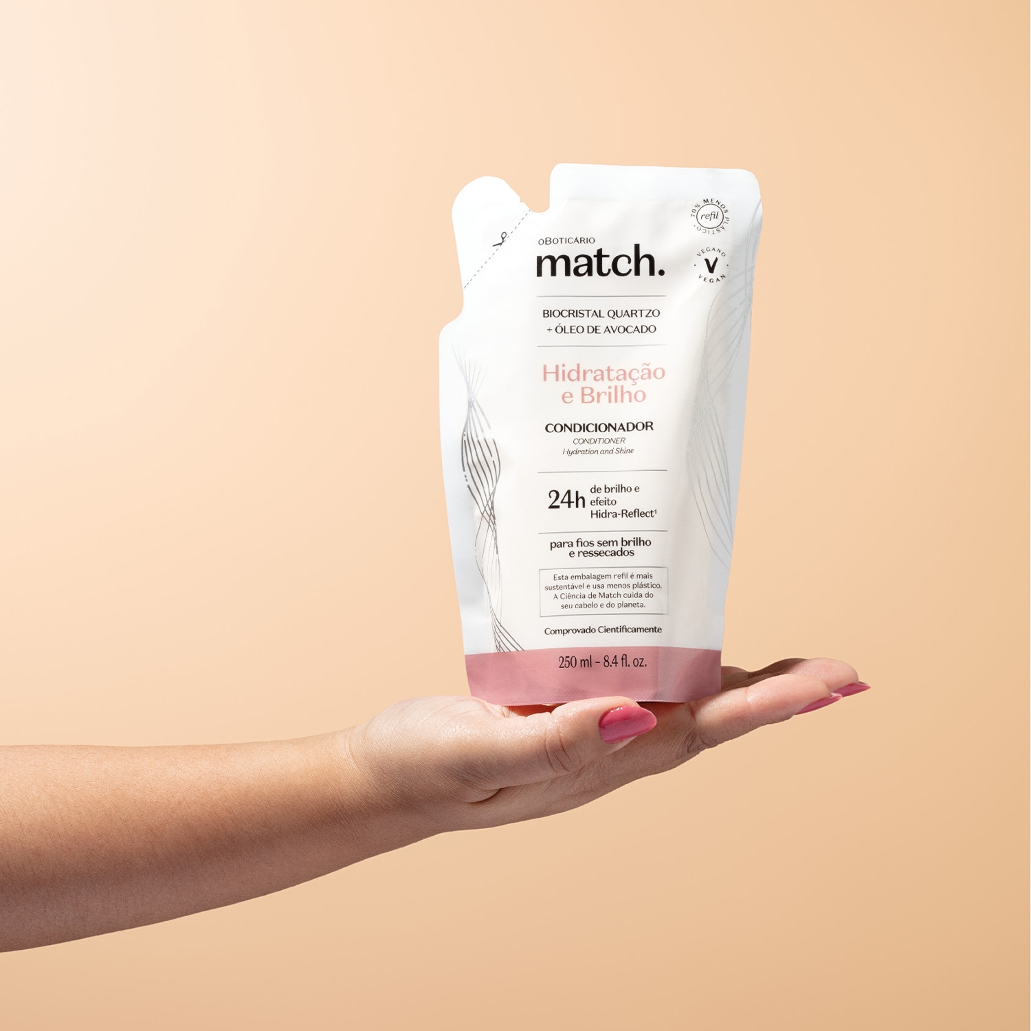 Refil Condicionador Match Hidratação e Brilho 250ml