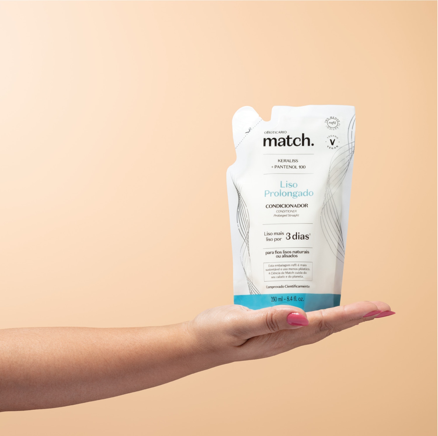 Refil Condicionador Match Liso Prolongado 250ml