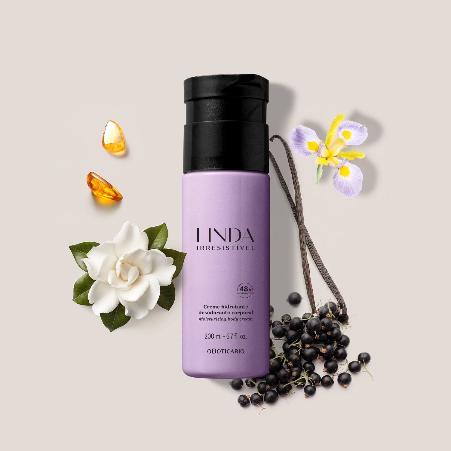 Loção Desodorante Hidratante Corporal Linda Irresistível 200ml