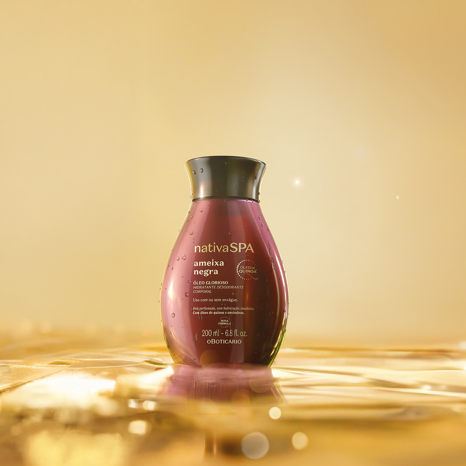 Óleo Glorioso Hidratante Desodorante Corporal Nativa Spa Ameixa Negra 200ml