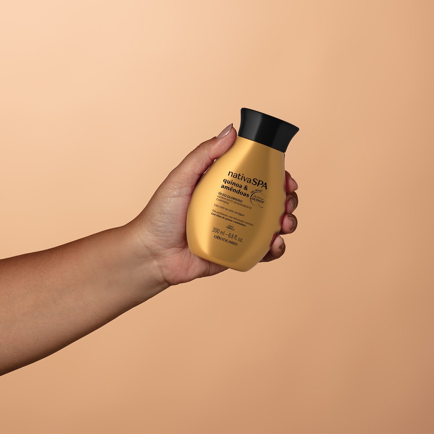 Óleo Glorioso Hidratante Desodorante Corporal Nativa Spa Quinoa E Amêndoas 200ml