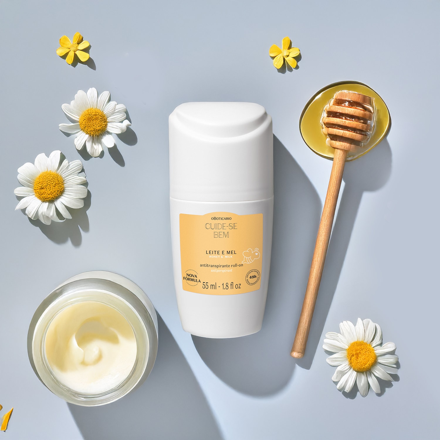 Antitranspirante Roll-on Cuide-se Bem Leite e Mel 55ml