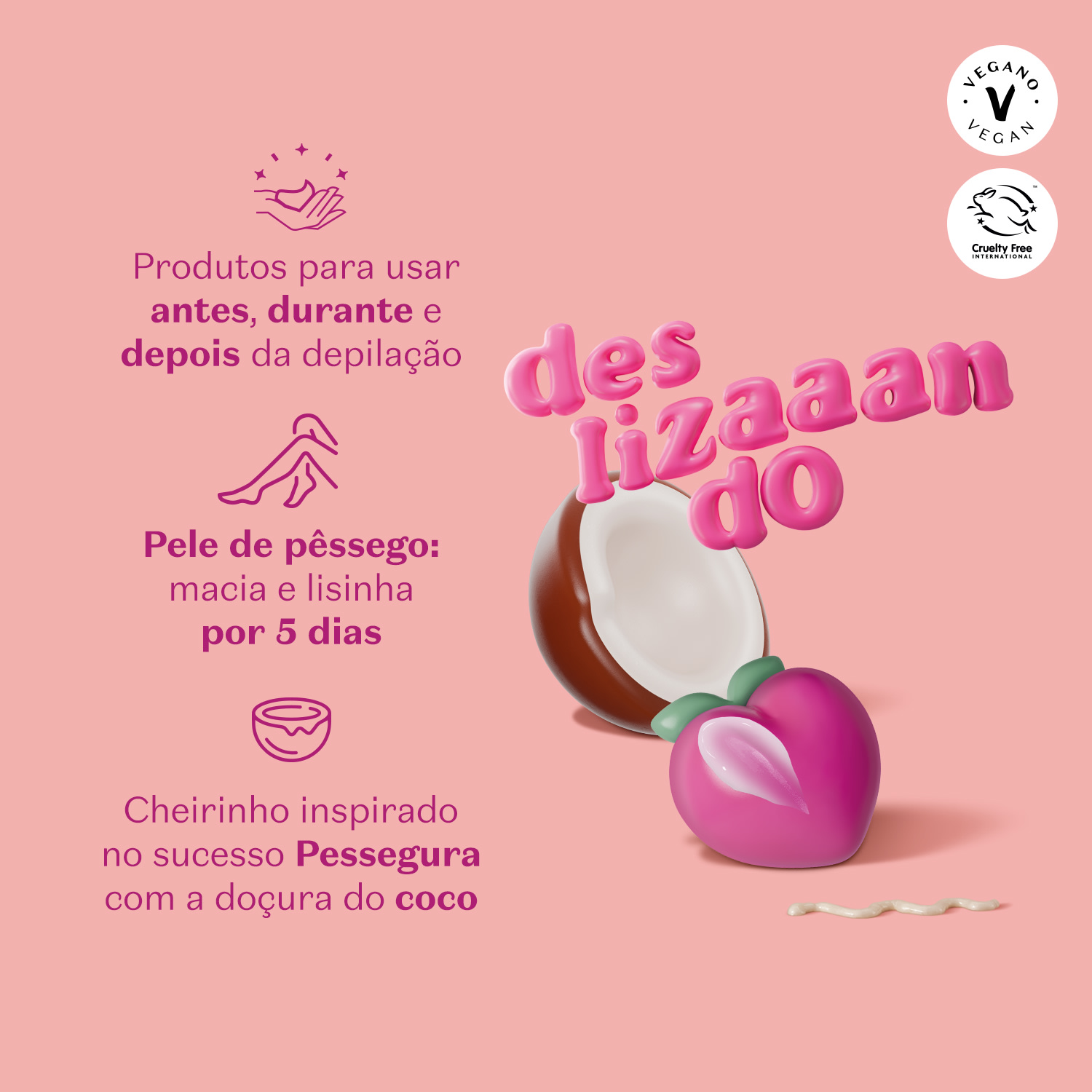 Creme Hidratante Depilatório Corporal Cuide-se Bem Doçura na Pessegura 150ml