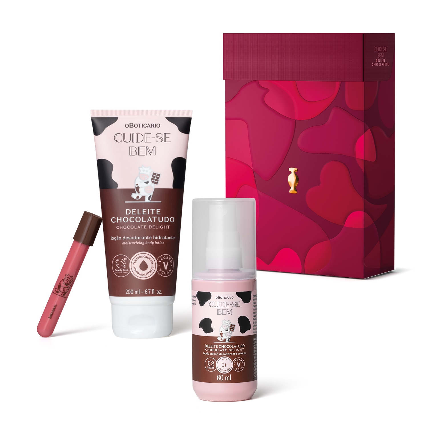 Kit Presente Dia dos Namorados Cuide - se Bem Deleite Chocolatudo (3 itens) Kit Presente Dia dos Namorados Cuide - se Bem Deleite Chocolatudo (3 itens)