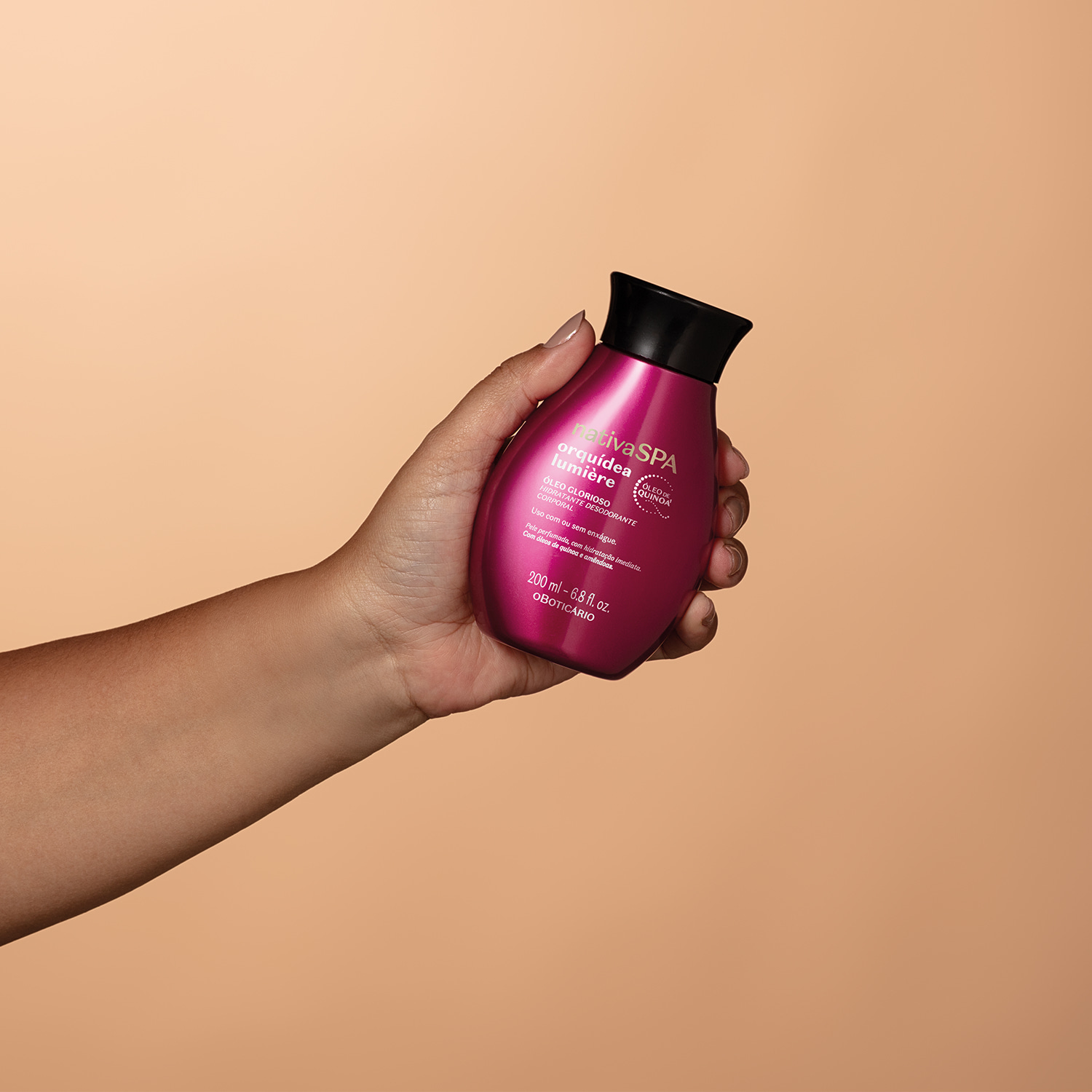 Óleo Glorioso Hidratante Desodorante Corporal Nativa SPA Orquídea Lumière 200ml