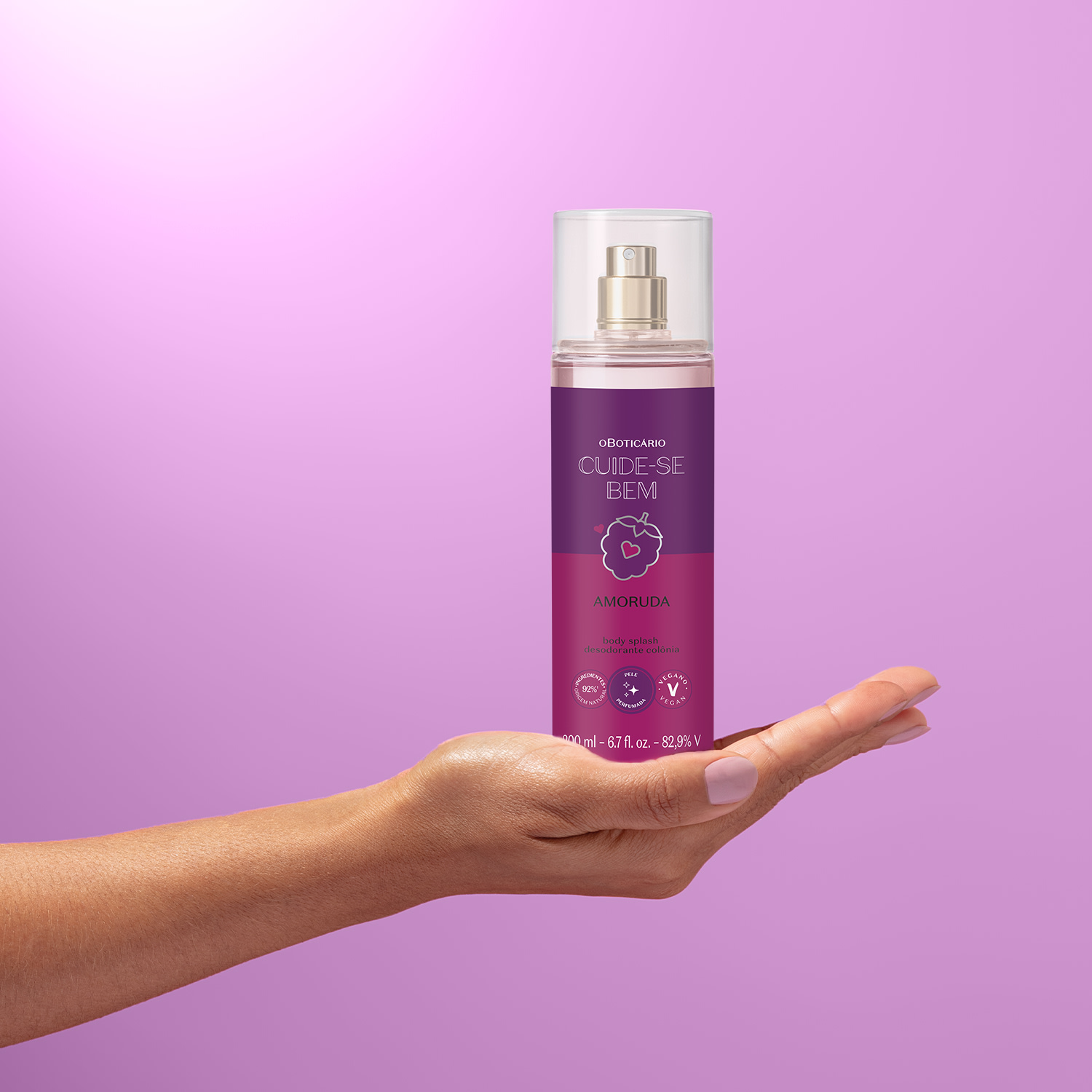 Body Splash Desodorante Colônia Cuide-se Bem Amoruda 200ml