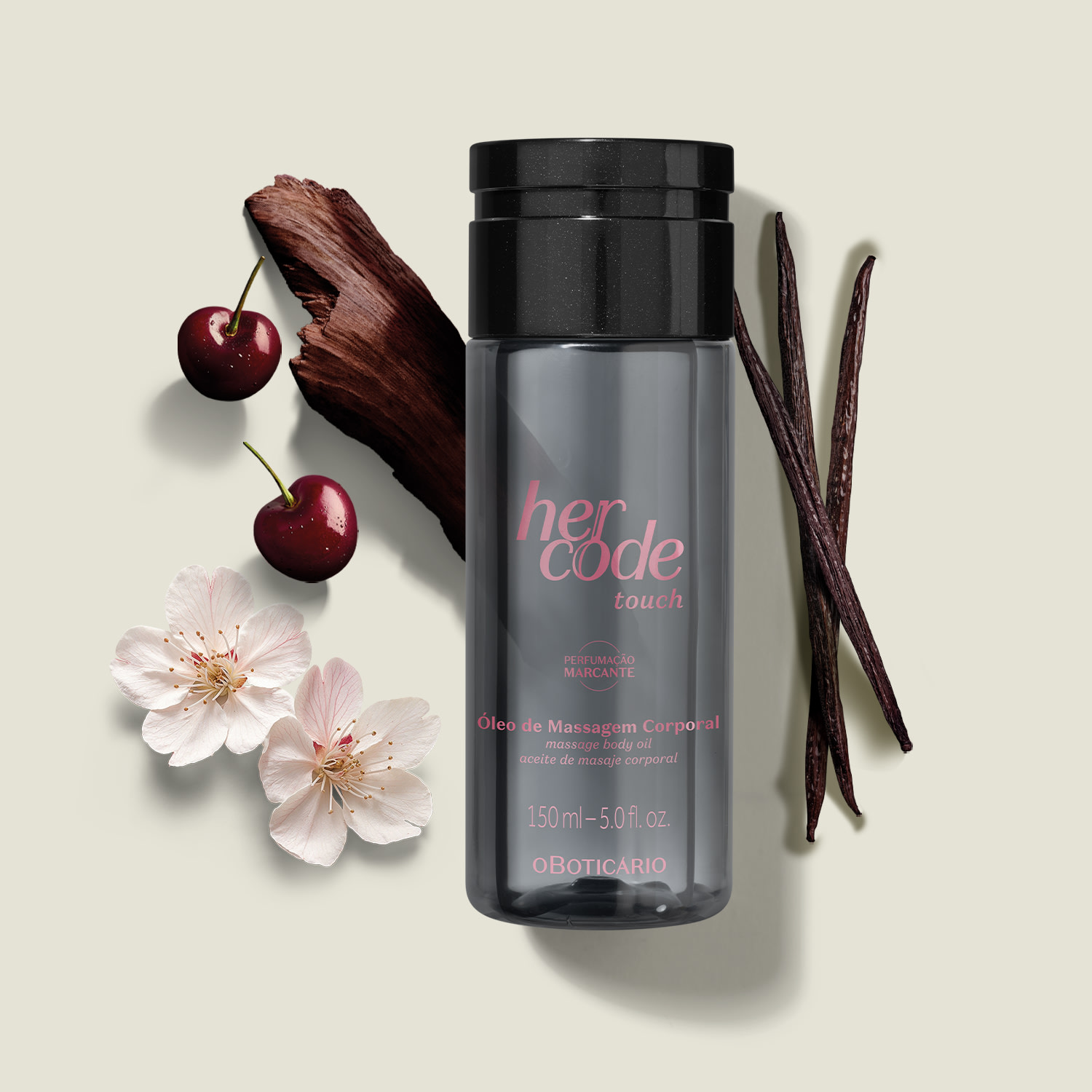 Óleo De Massagem Corporal Her Code Touch 150ml