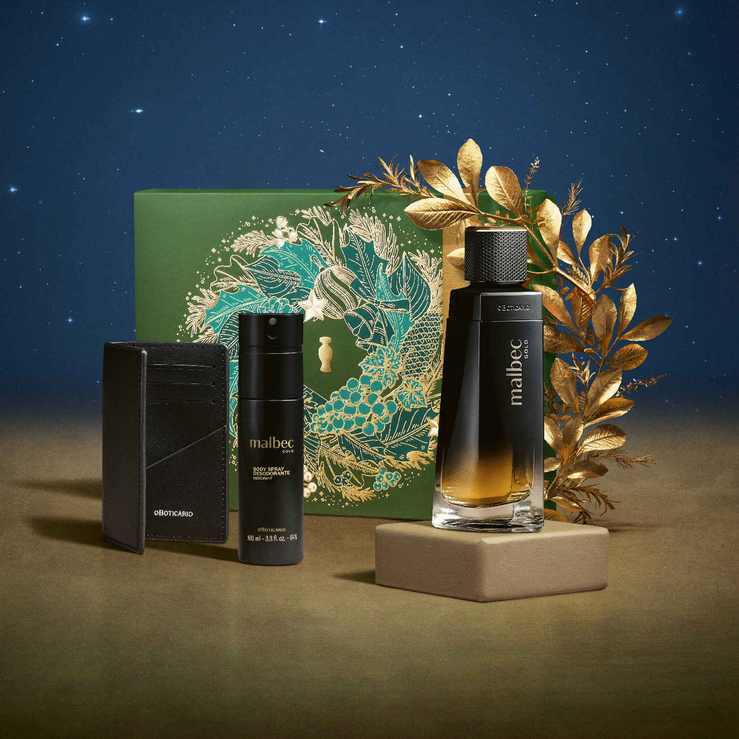 Kit Presente Natal Malbec Gold (3 itens)