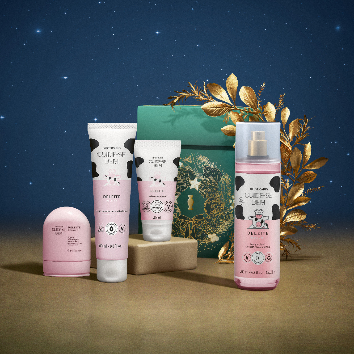 Kit Presente Natal Cuide-Se Bem Deleite (4 itens)