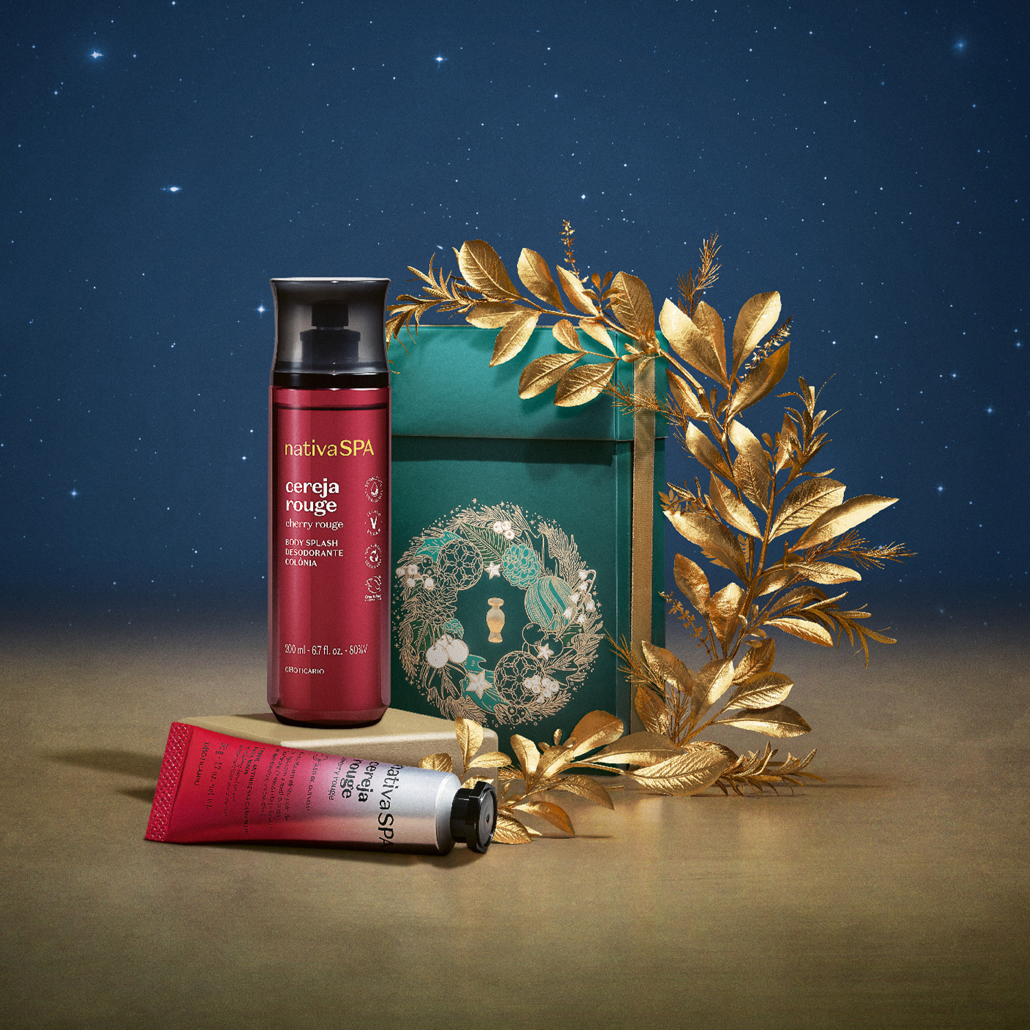 Kit Nativa Spa Cereja Rouge o Boticário Especial (3 Produtos)