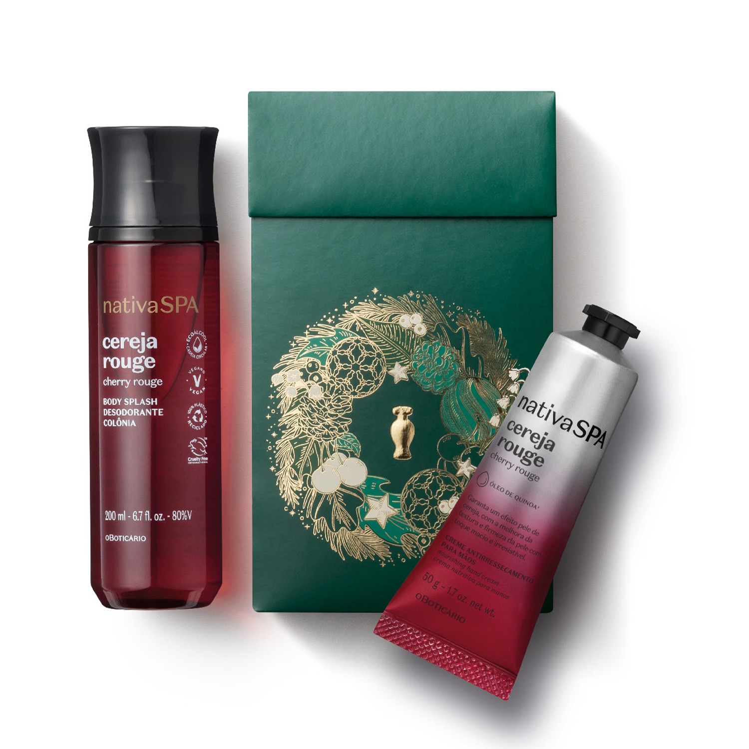 Kit Nativa Spa Cereja Rouge o Boticário Especial (3 Produtos)