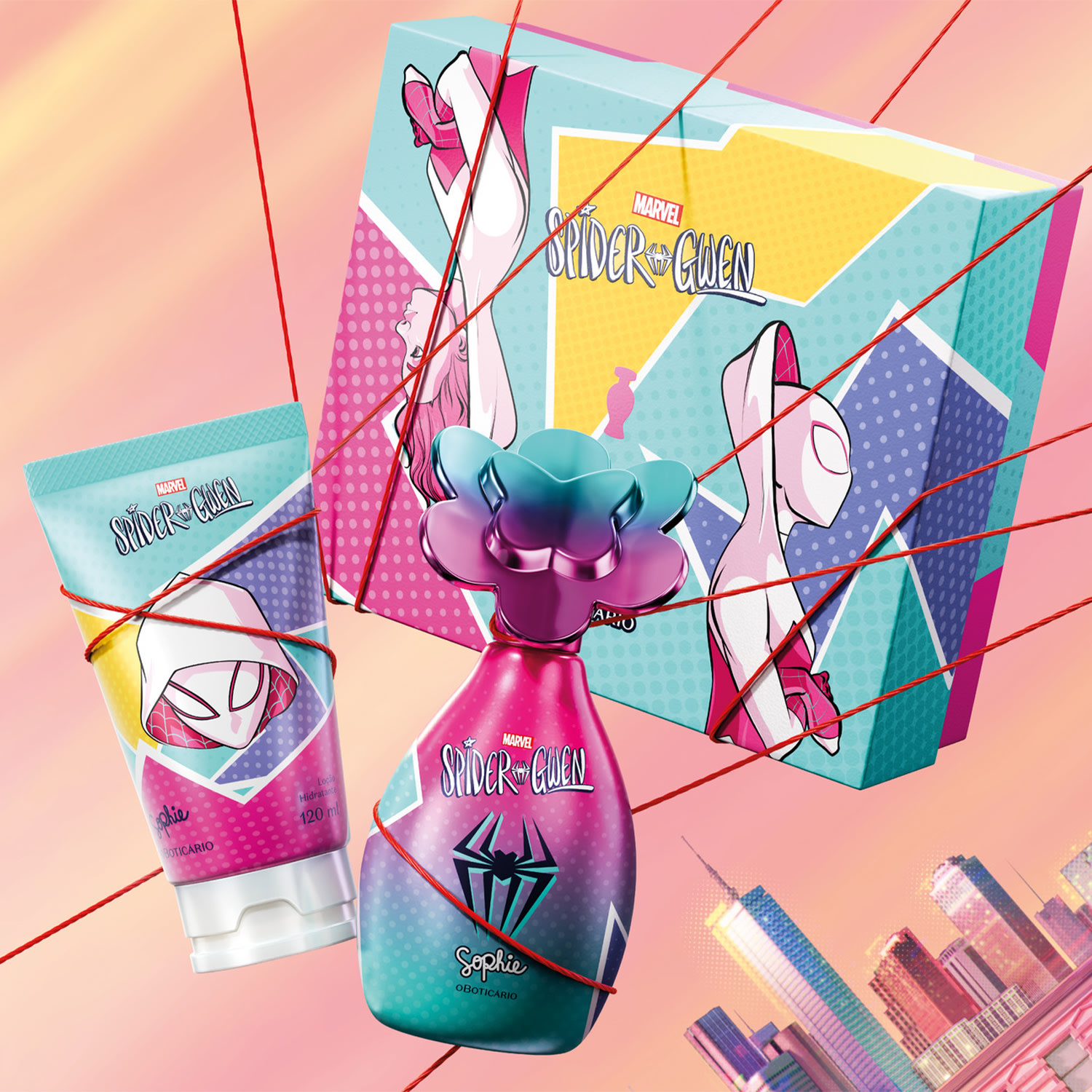 Kit presente Dia das Crianças Sophie Spider-Gwen (2 itens)