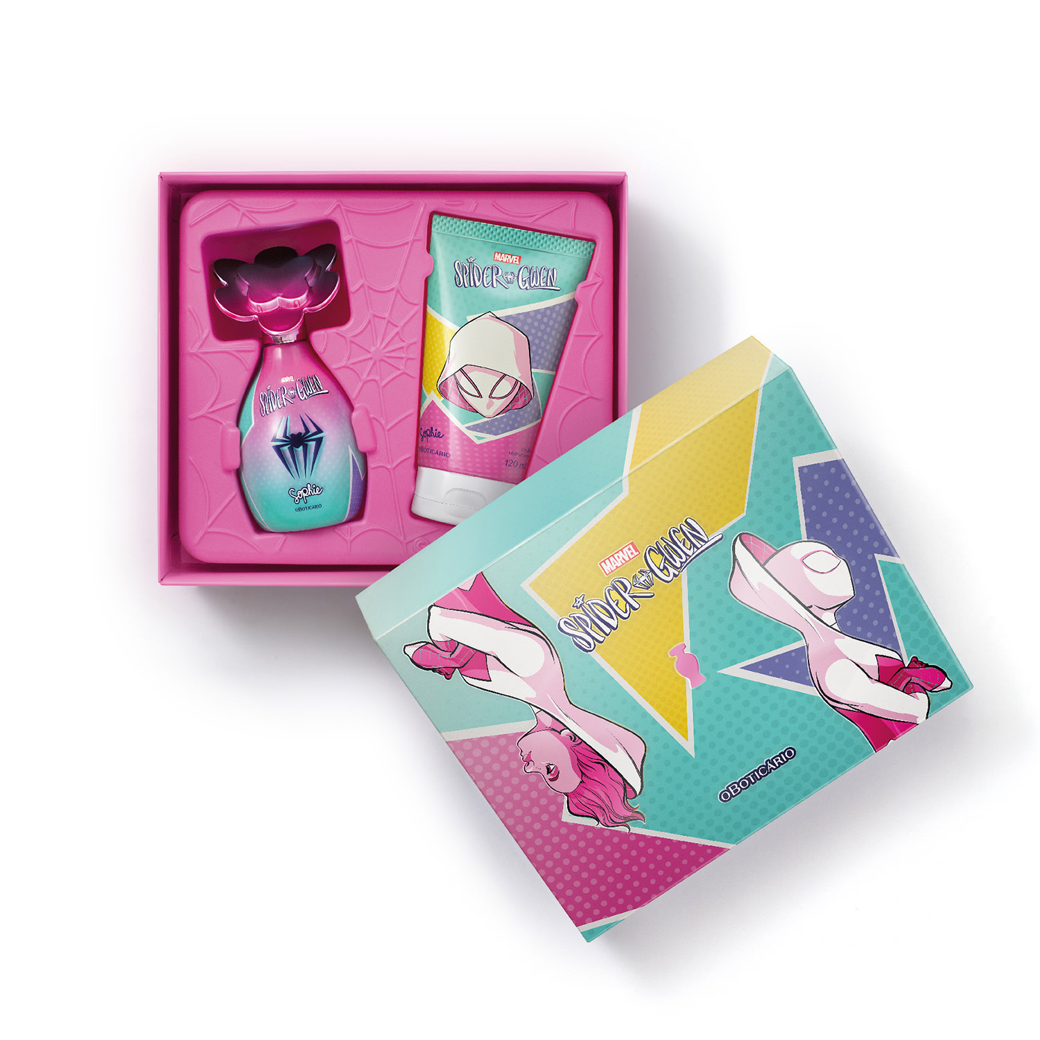 Kit presente Dia das Crianças Sophie Spider-Gwen (2 itens)