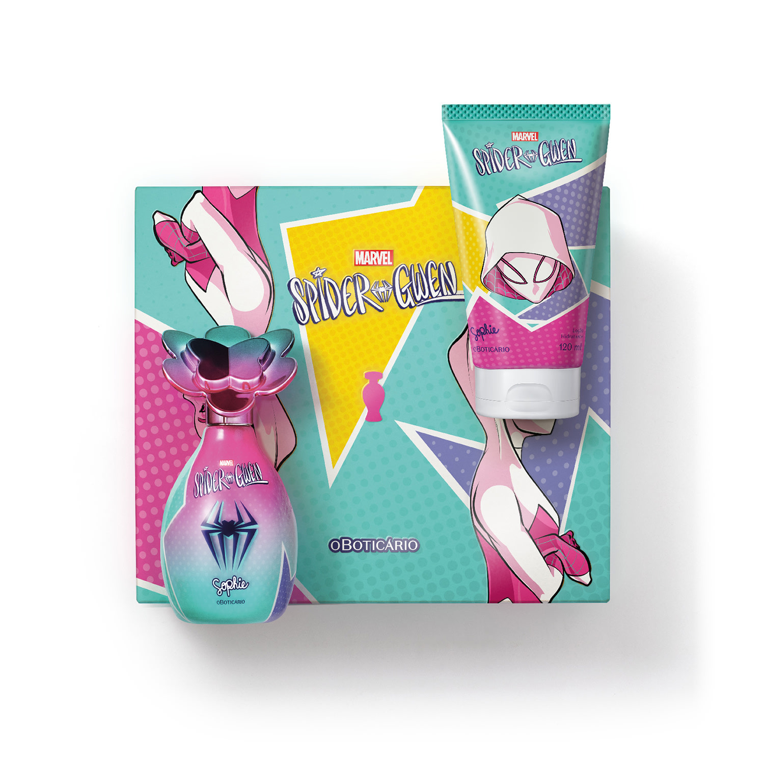 Kit presente Dia das Crianças Sophie Spider-Gwen (2 itens)