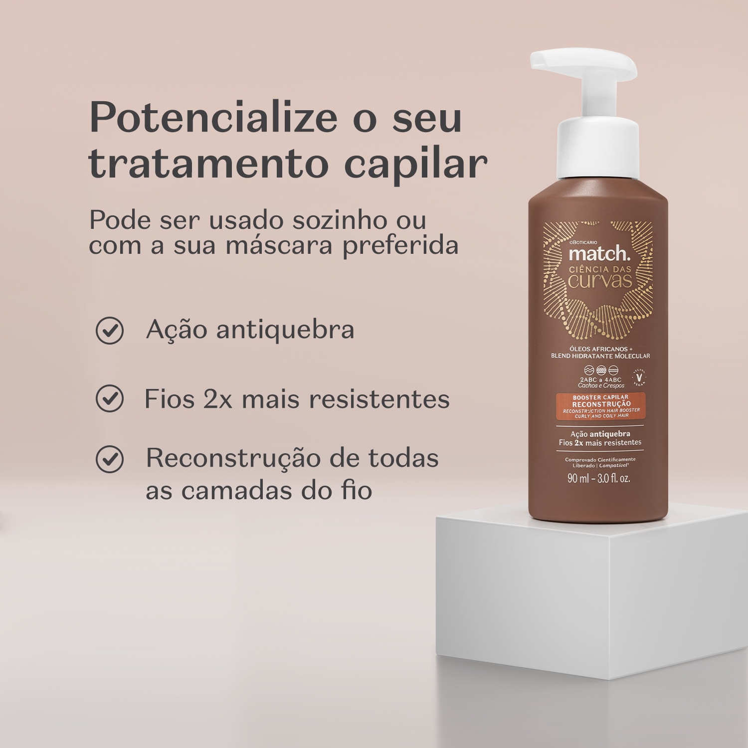 Booster Capilar Reconstrução Match Ciência das Curvas 90ml
