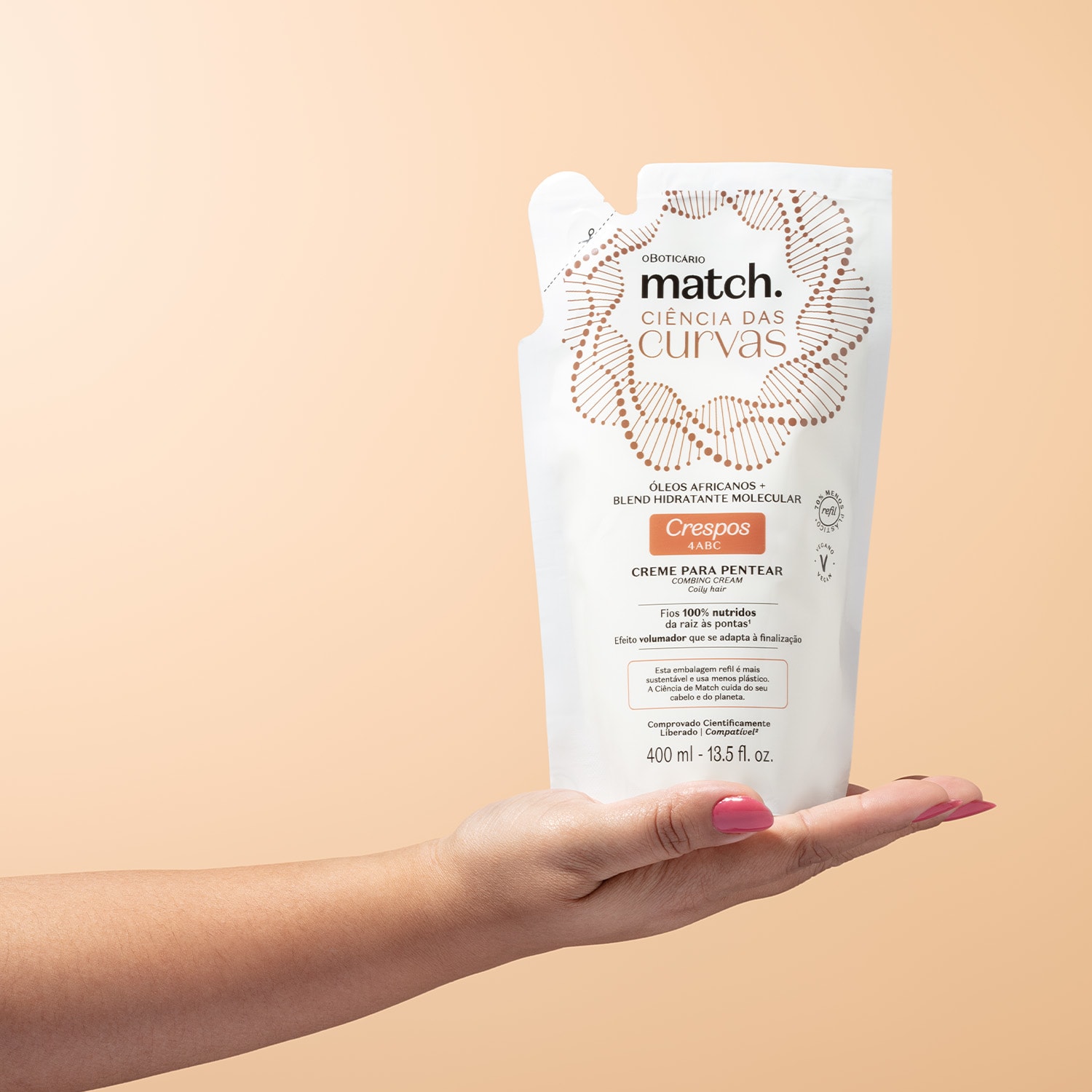 Refil Creme Para Pentear Match Ciência das Curvas Crespos 400ml